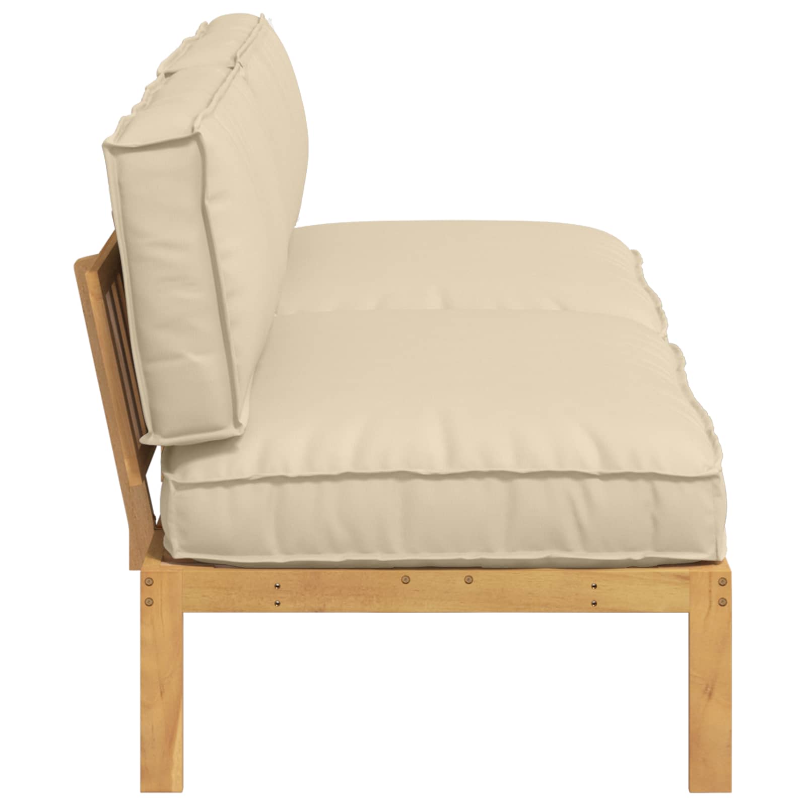 Ensemble de Canapés Beige 240 x 92 x 69 cm Bois d'Acacia Massif