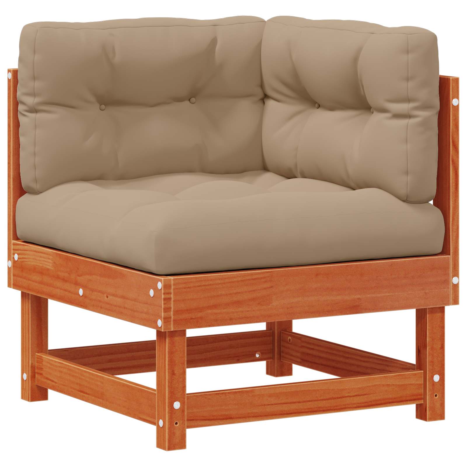 Ensemble de salon de jardin 4 pcs Brun cire Bois de pin massif - XIOS