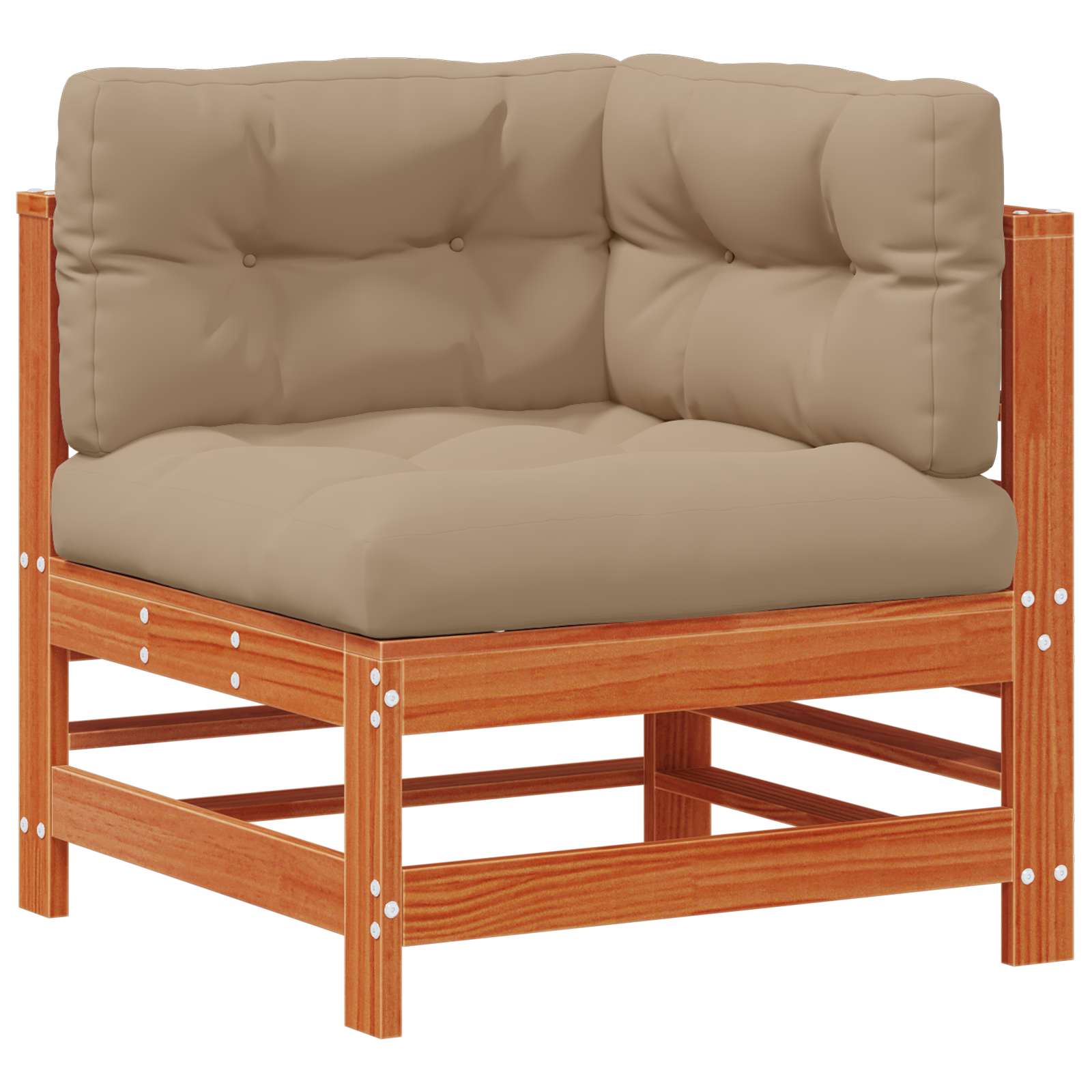 Ensemble de salon de jardin 3 pcs Brun cire Bois de pin massif - XIOS