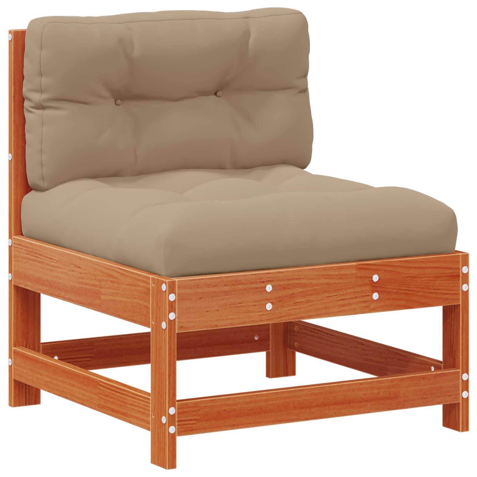 Ensemble de salon de jardin 5 pcs Brun cire Bois de pin massif - XIOS