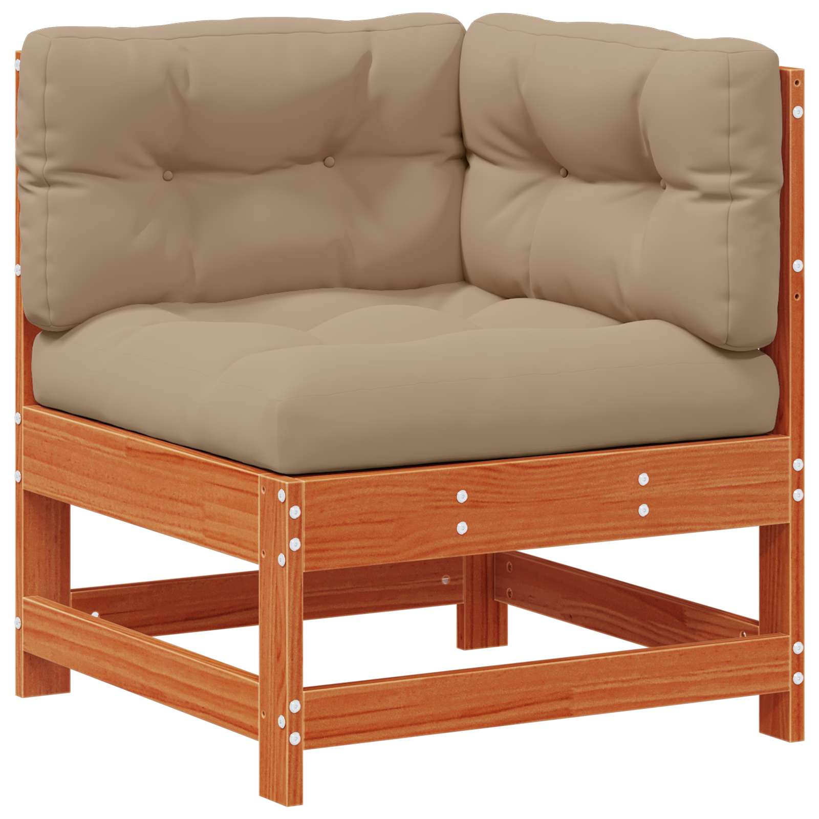 Ensemble de salon de jardin 4 pcs Brun cire Bois de pin massif - XIOS