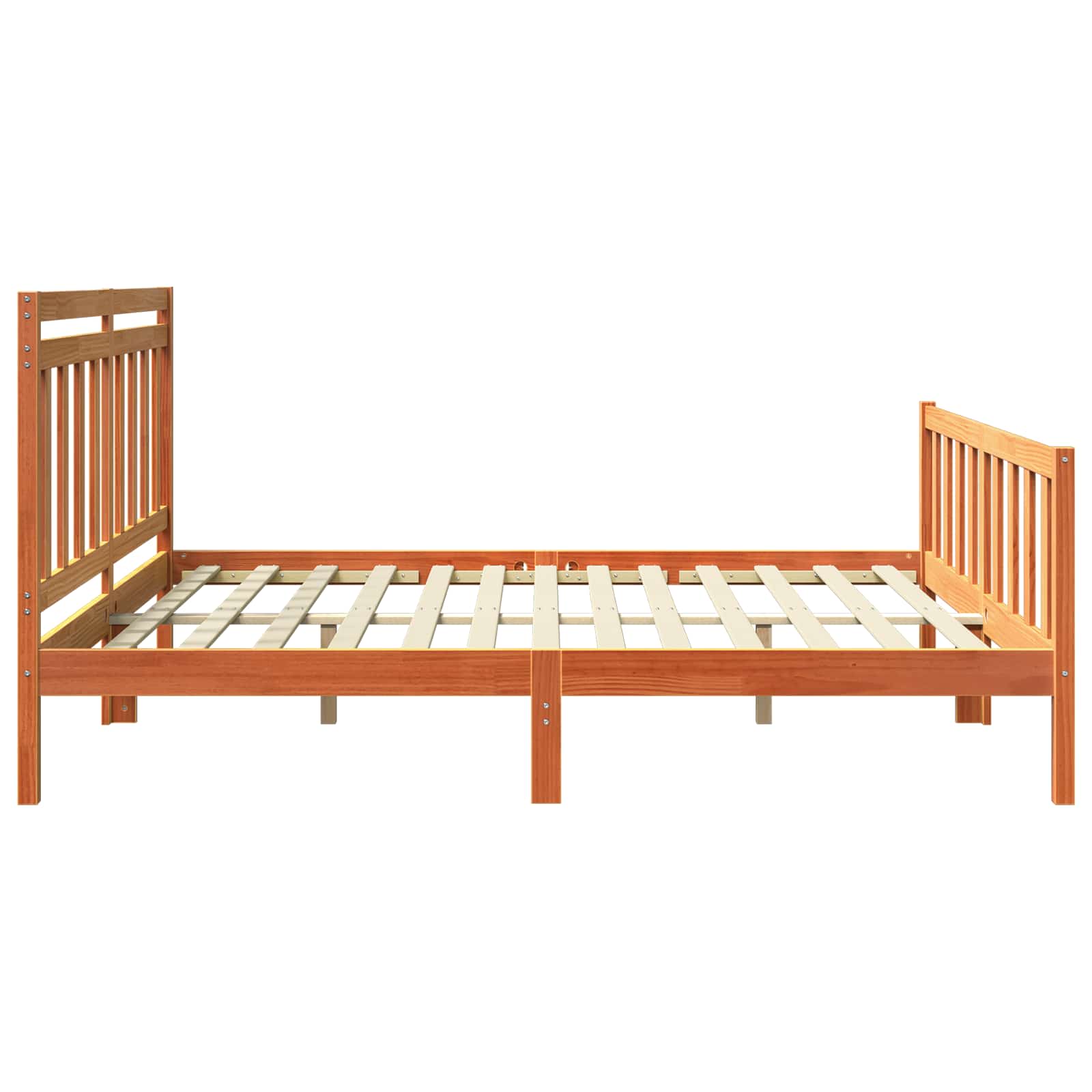 Cadre de lit 2 pcs Cire marron 205,5 x 185,5 x 100 cm - XIOS