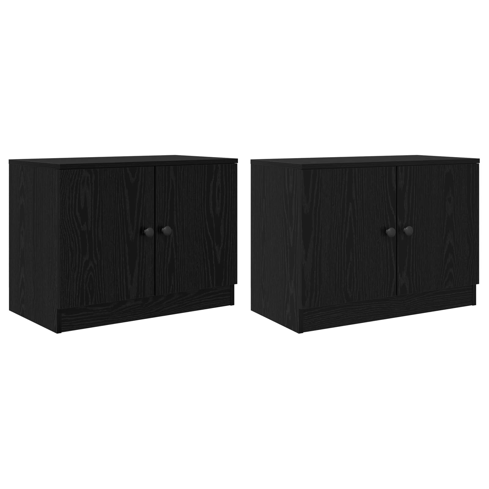 Armoire de lit avec stockage 2 pcs Chêne Noir 66 x 35 x 48 cm - XIOS