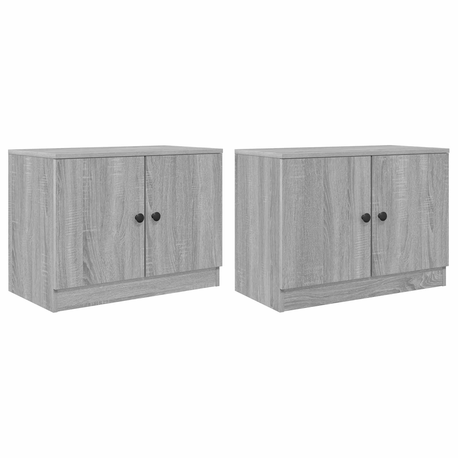 Armoire de lit avec stockage 2 pcs Sonoma gris 66 x 35 x 48 cm - XIOS