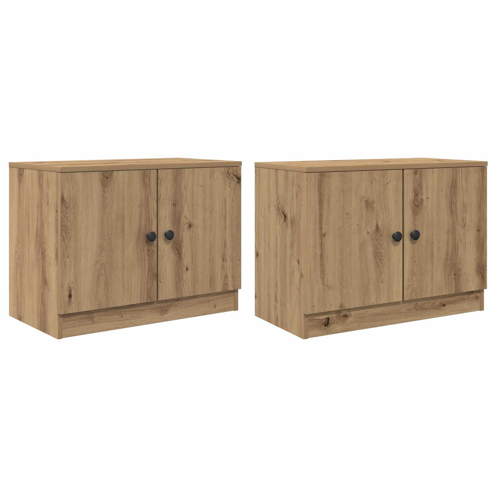 Armoire de lit avec porte 2 pcs Chêne artisanal 66 x 35 x 48 cm - XIOS