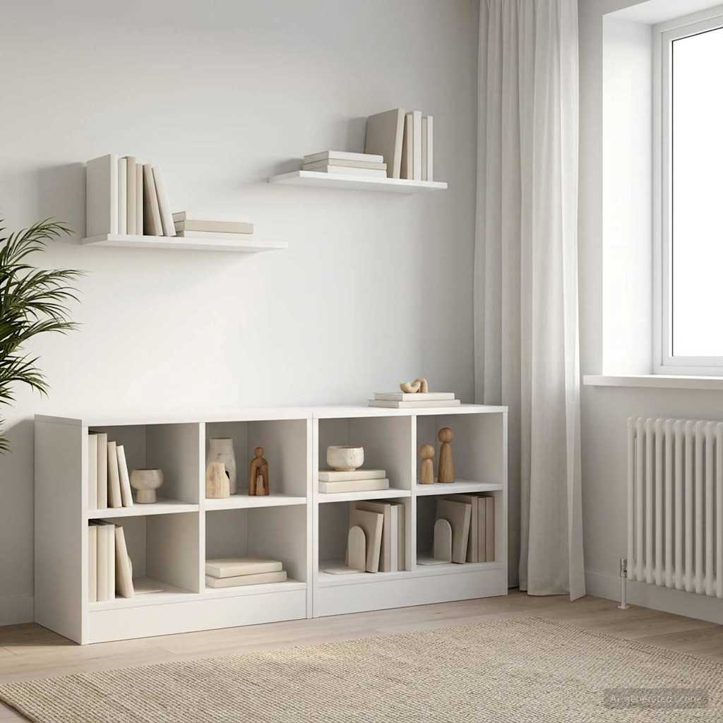 Armoire de lit 2 pcs Blanc 66 x 33 x 48 cm Bois d'ingénierie - XIOS