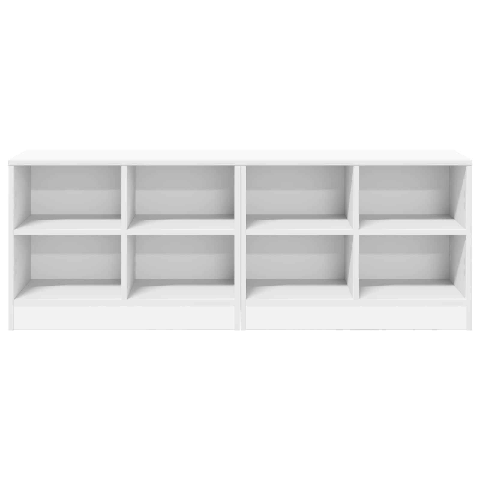 Armoire de lit 2 pcs Blanc 66 x 33 x 48 cm Bois d'ingénierie - XIOS