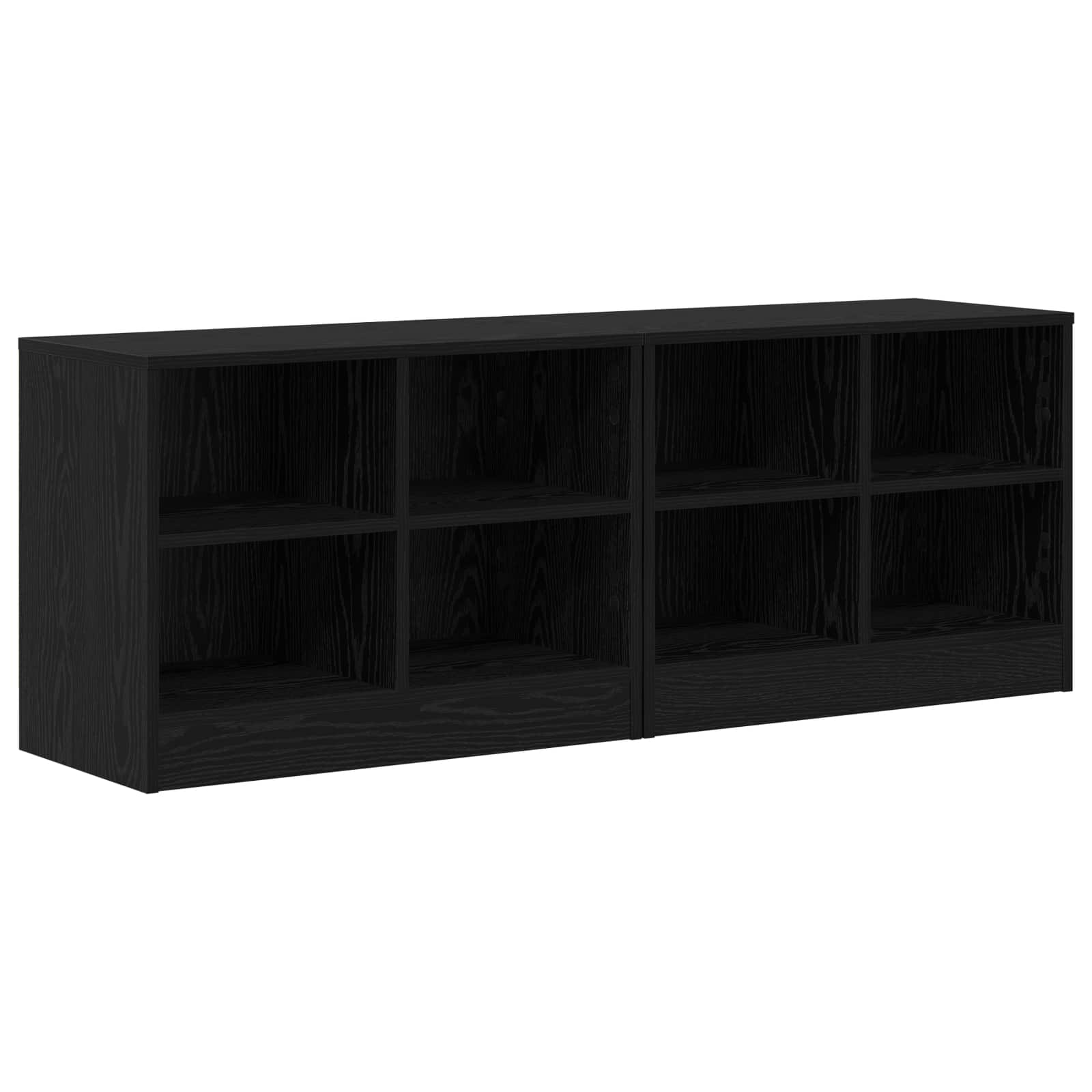 Armoire de lit avec étagère 2 pcs Chêne noir 66 x 33 x 48 cm - XIOS