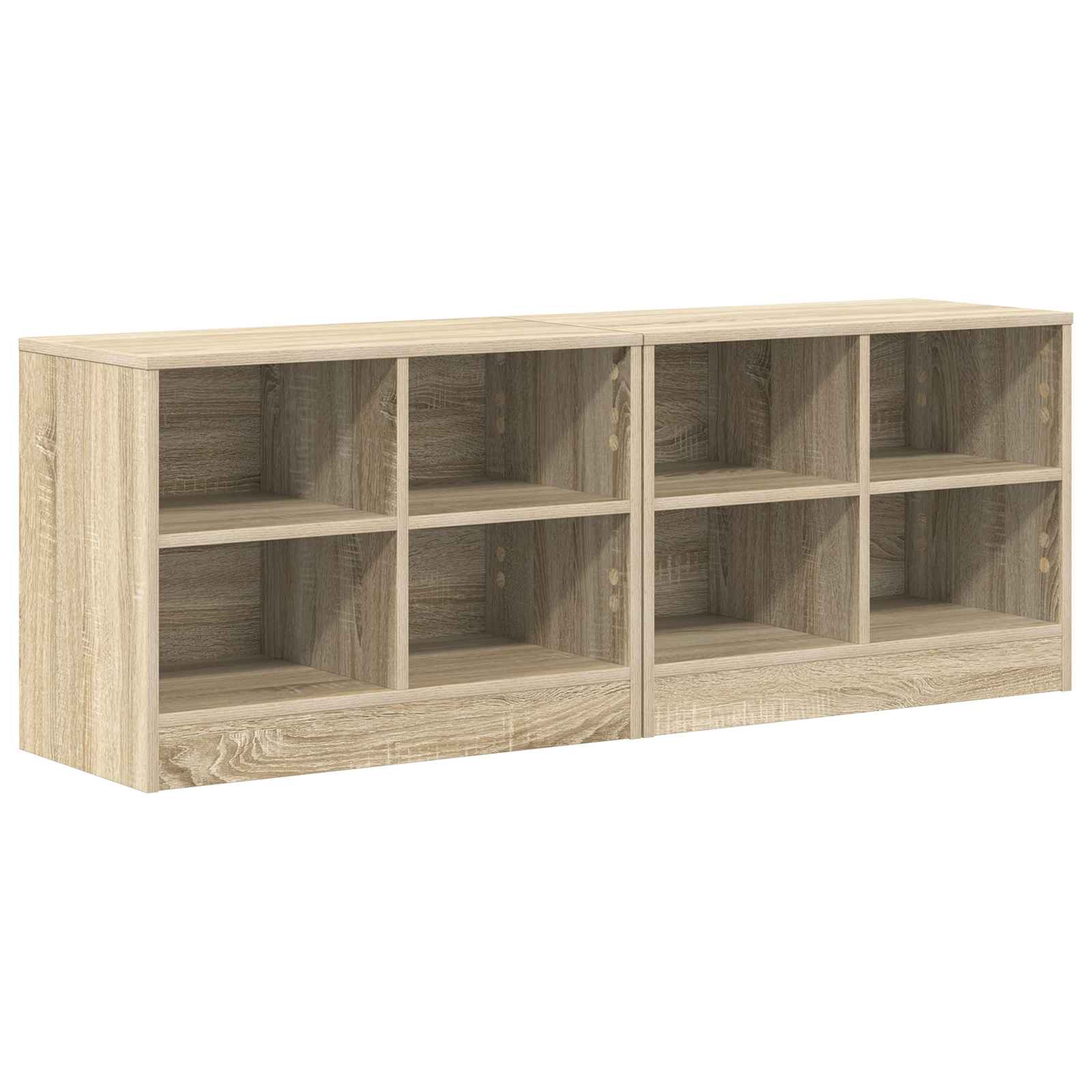 Armoire de lit avec étagère 2 pcs Chêne Sonoma 66 x 33 x 48 cm - XIOS