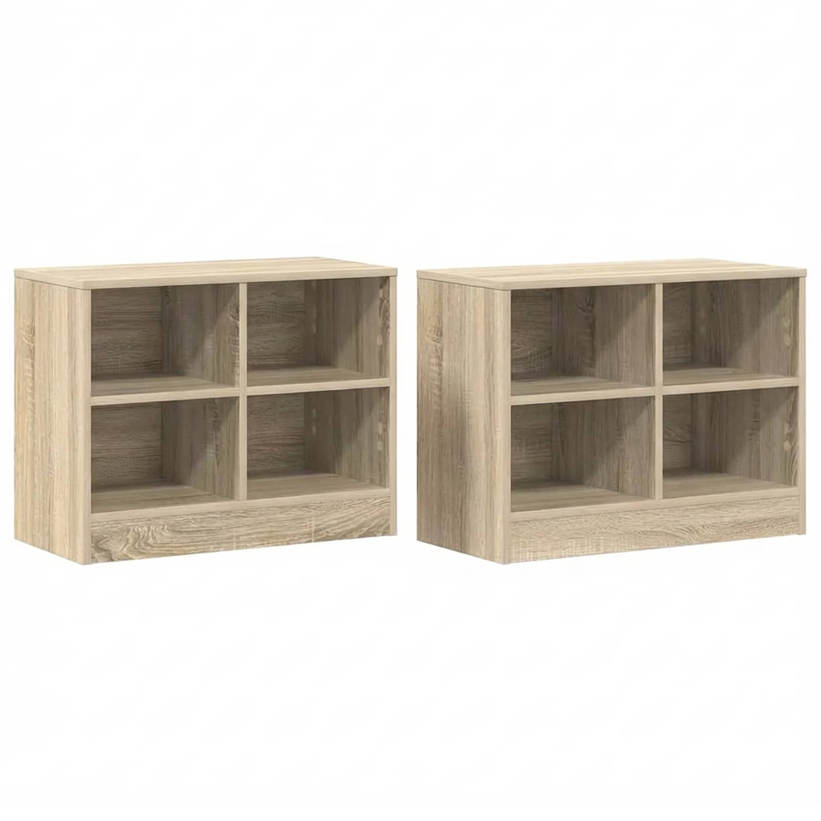 Armoire de lit avec étagère 2 pcs Chêne Sonoma 66 x 33 x 48 cm - XIOS