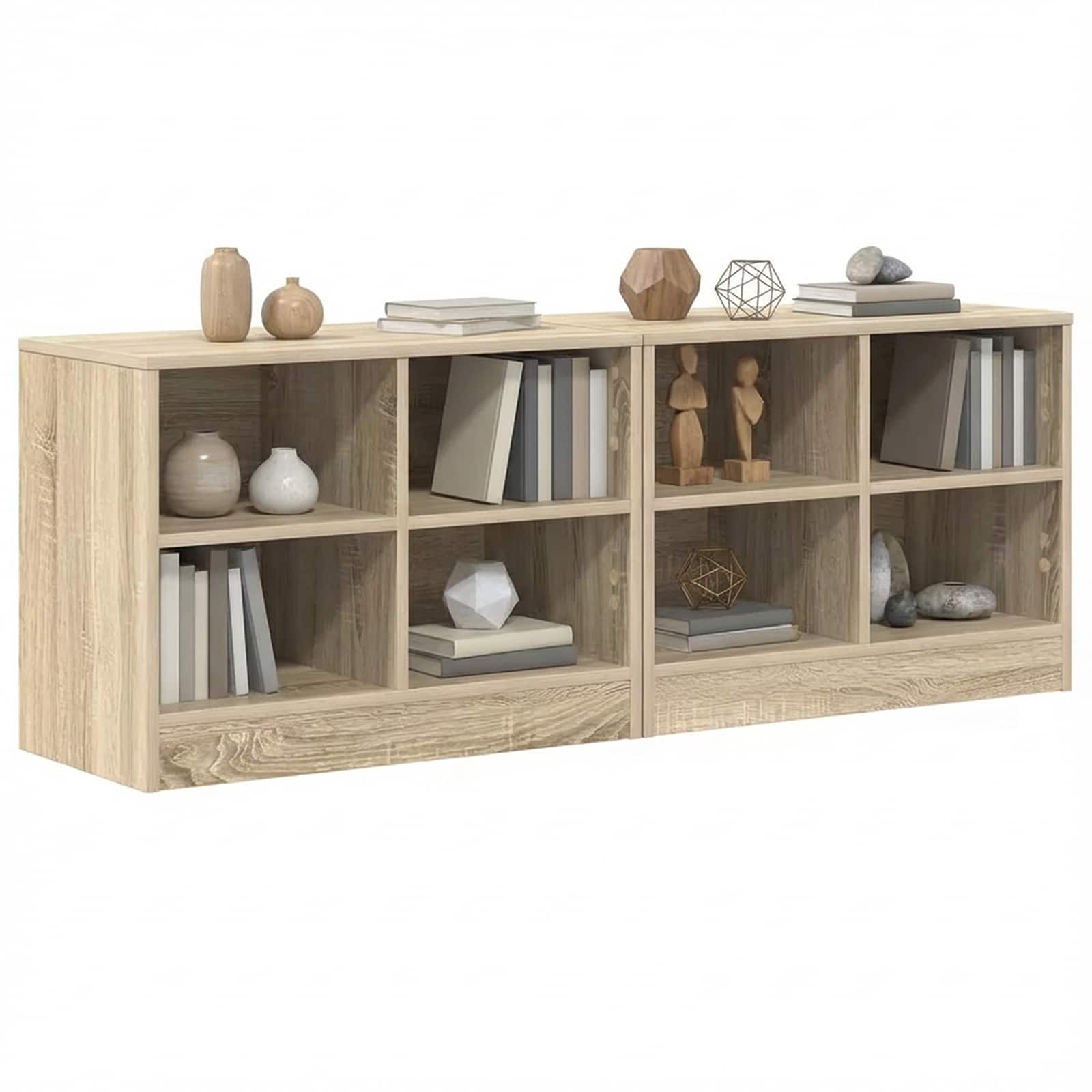 Armoire de lit avec étagère 2 pcs Chêne Sonoma 66 x 33 x 48 cm - XIOS