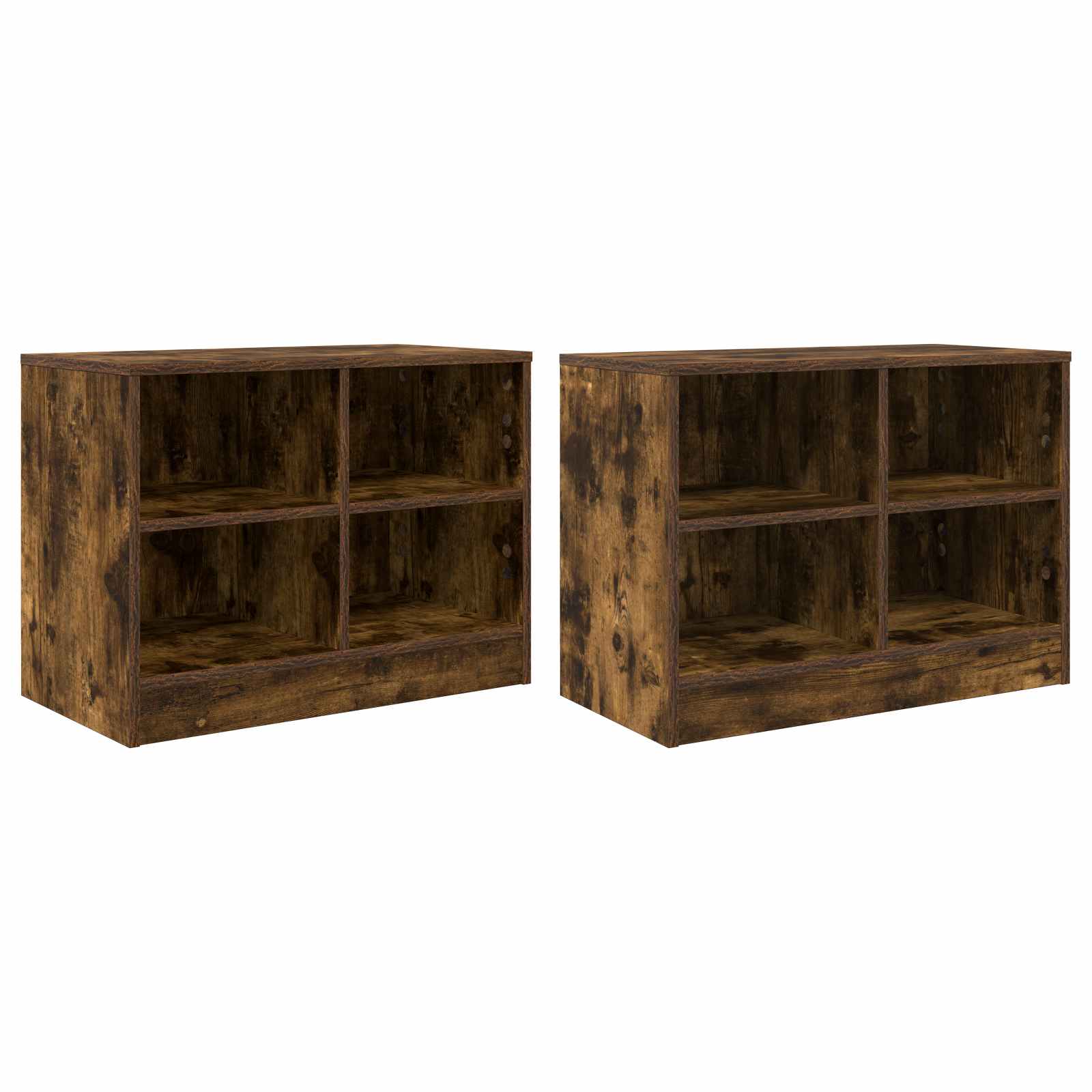 Armoire de lit avec étagère 2 pcs Chêne fumé 66 x 33 x 48 cm - XIOS