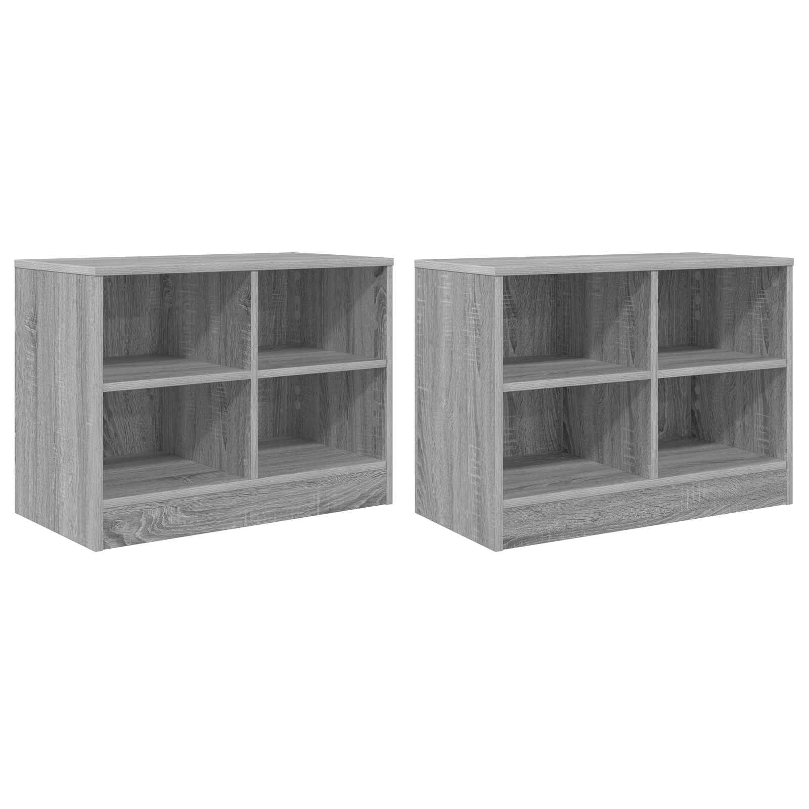 Armoire de lit avec étagère 2 pcs Sonoma gris 66 x 33 x 48 cm - XIOS