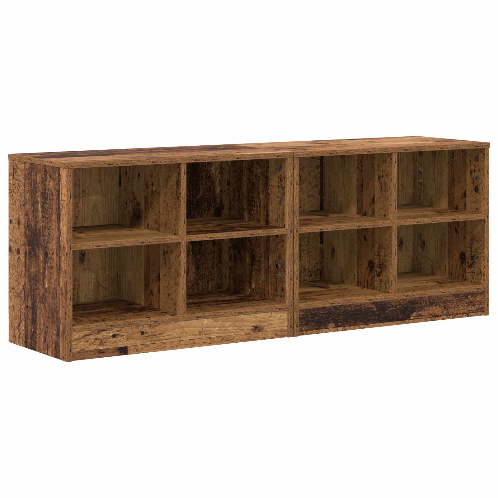 Armoire de lit avec étagère 2 pcs Bois ancien 66 x 33 x 48 cm - XIOS
