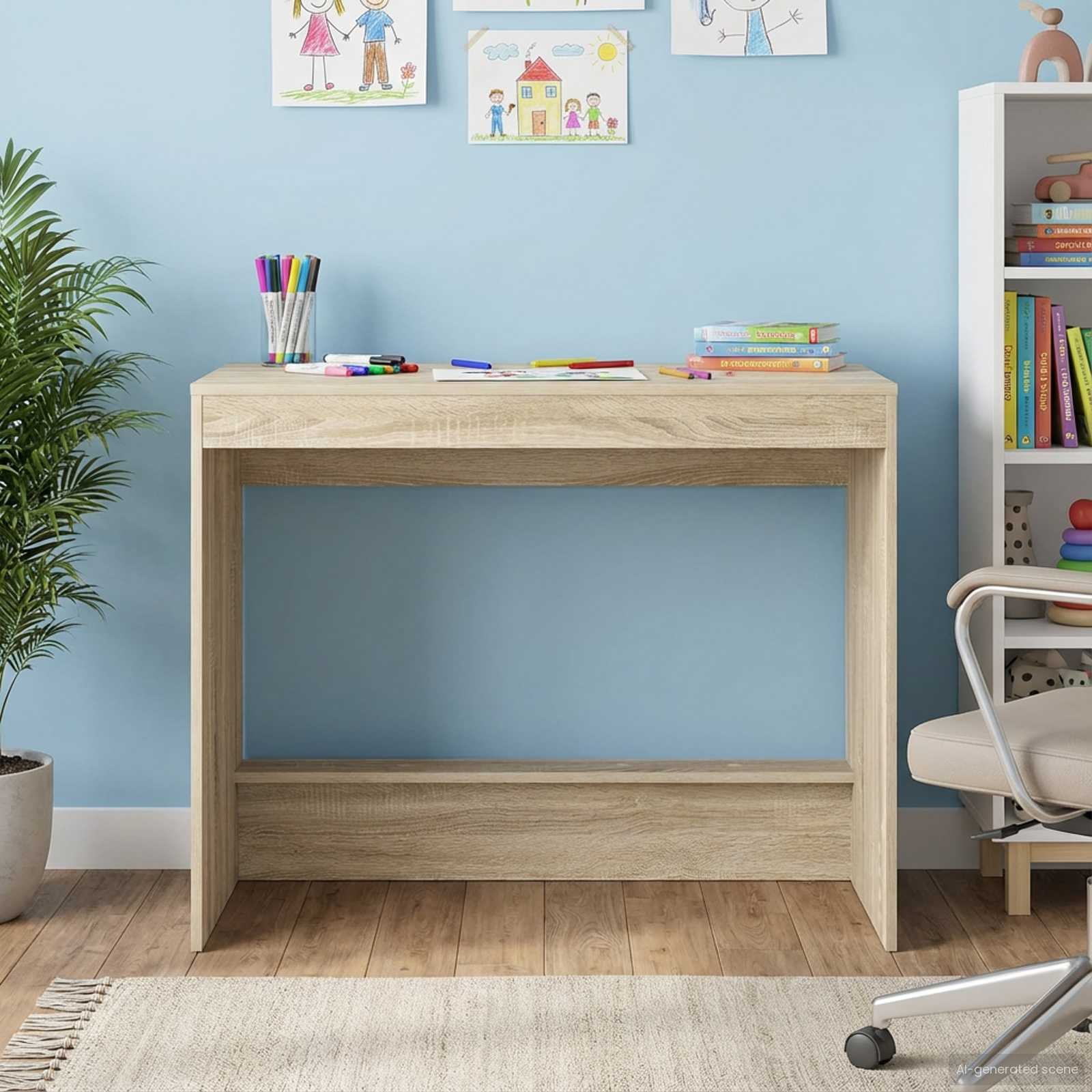 Bureau de lit Chêne Sonoma 100 x 45 x 75 cm Bois d'ingénierie - XIOS