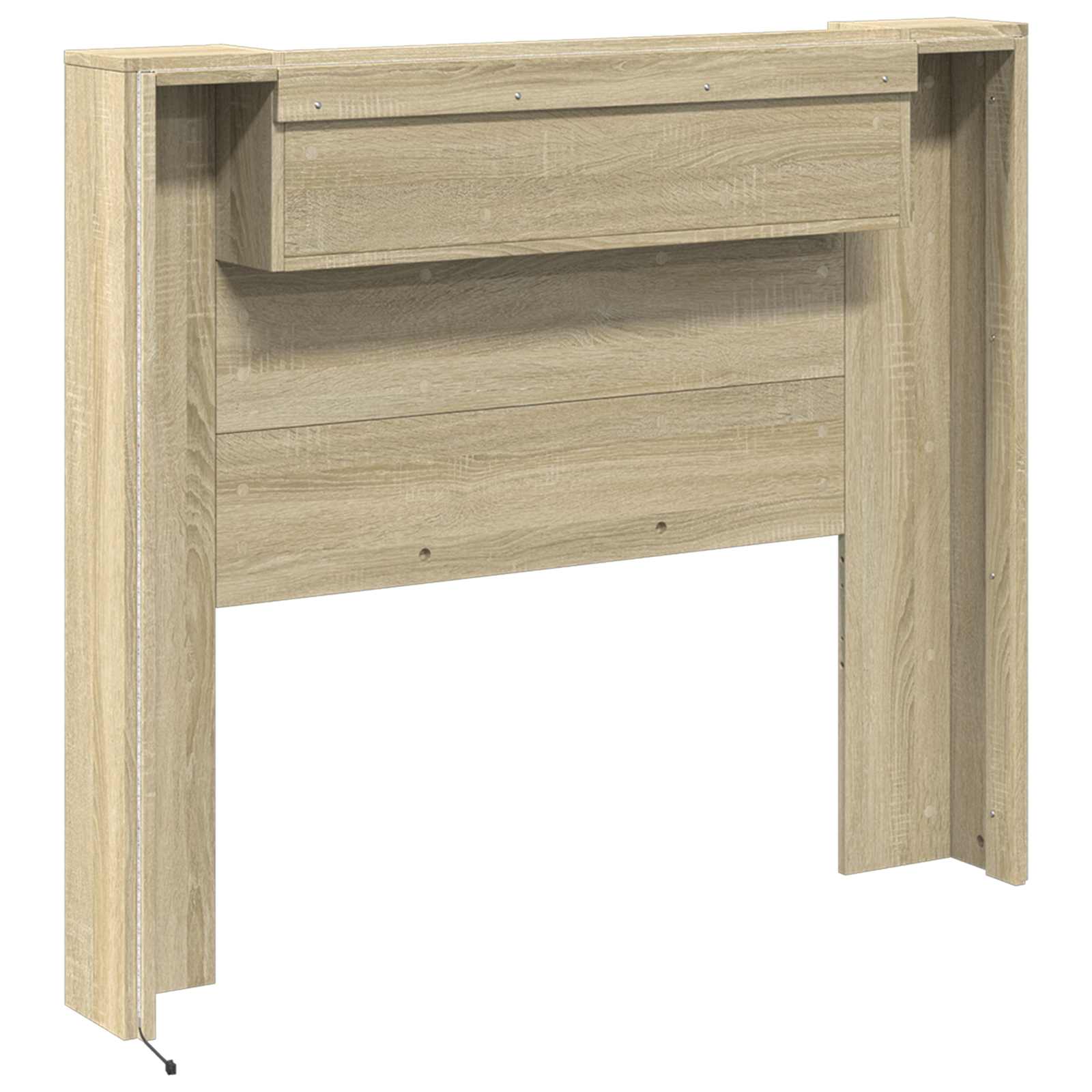 Cabinet de Tête de Lit avec LED Sonoma 120 x 16,5 x 103,5 cm