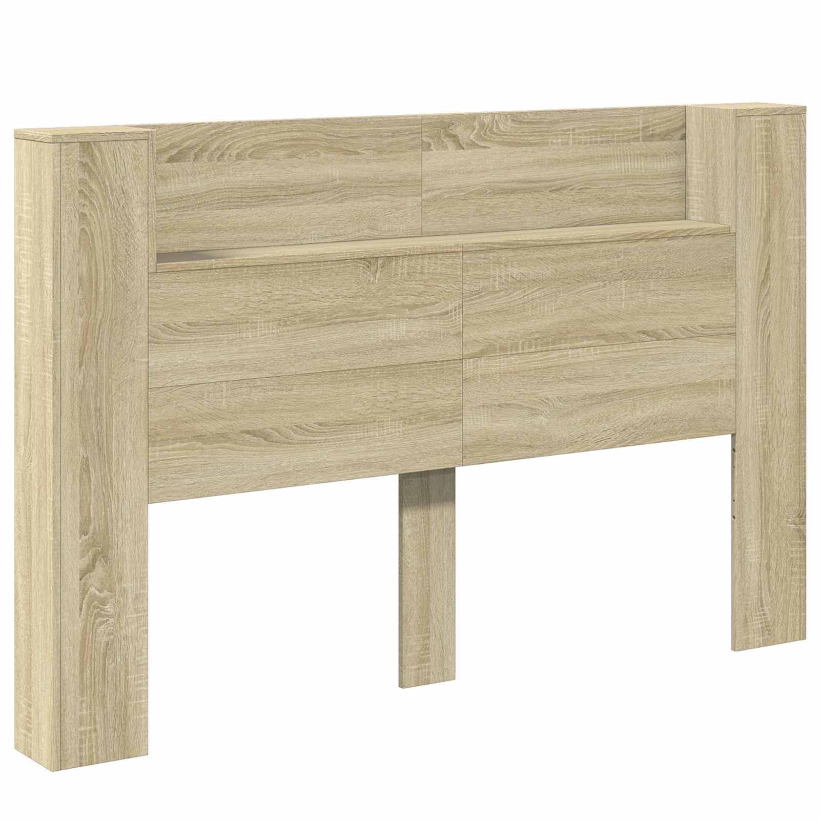 Cabinet de Tête de Lit avec LED Sonoma 160 x 16,5 x 103,5 cm