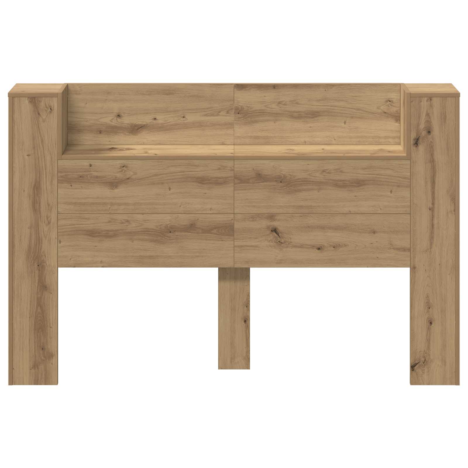 Cabinet de Tête de Lit avec LED avec étagère Chêne Artisanal - XIOS