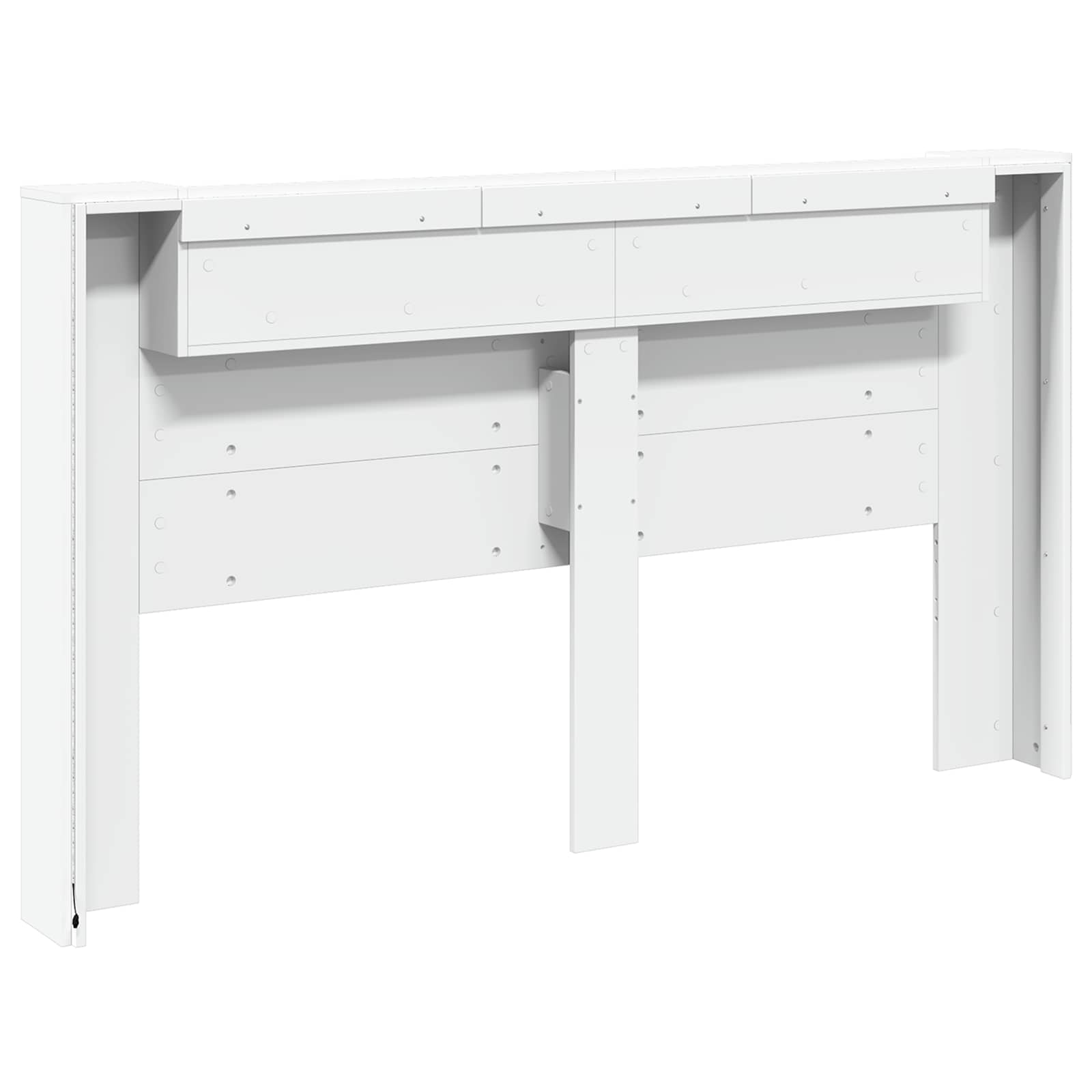 Armoire de Tête de Lit avec LED Blanc 180 x 16,5 x 103,5 cm - XIOS