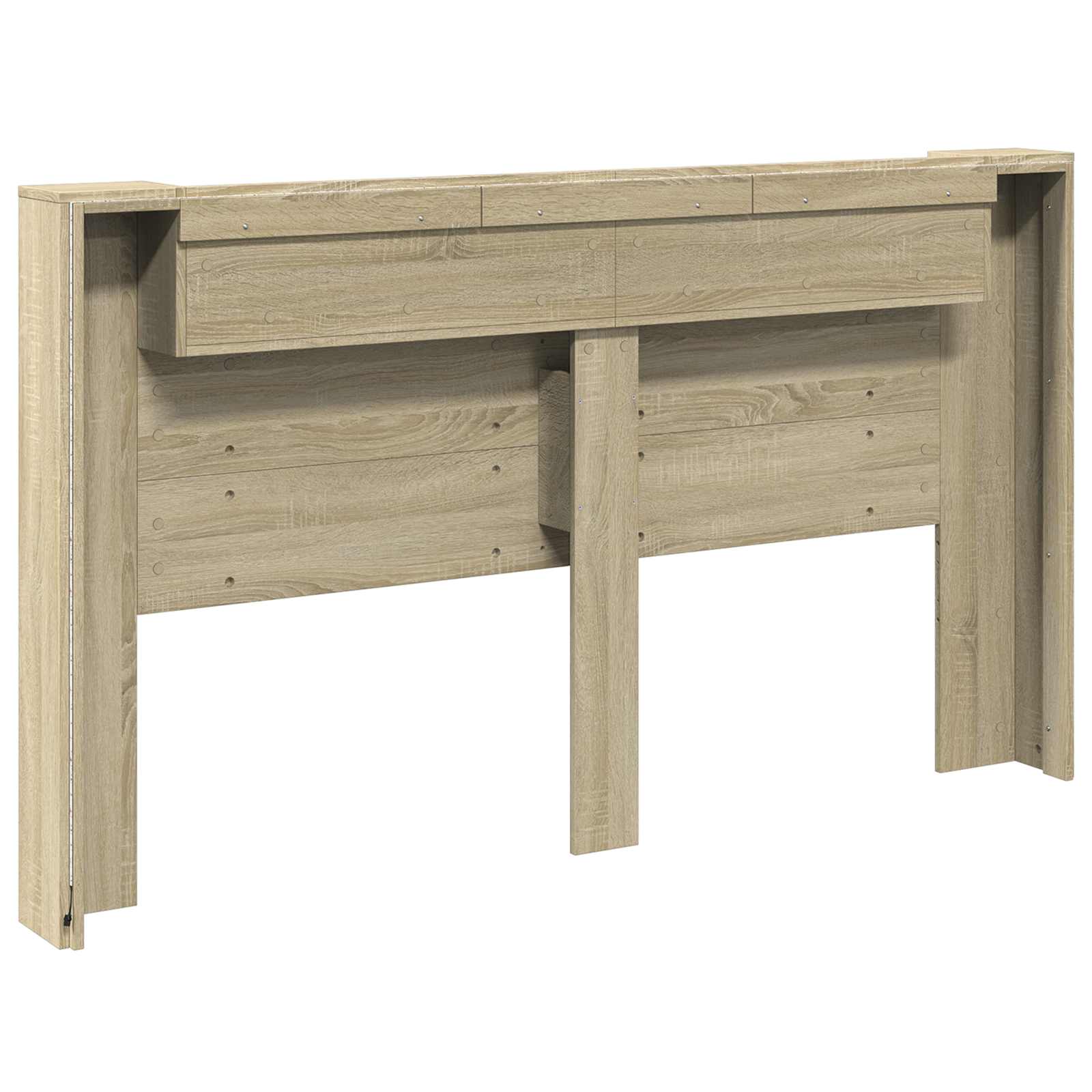 Cabinet de Tête de Lit avec LED Sonoma 180 x 16,5 x 103,5 cm