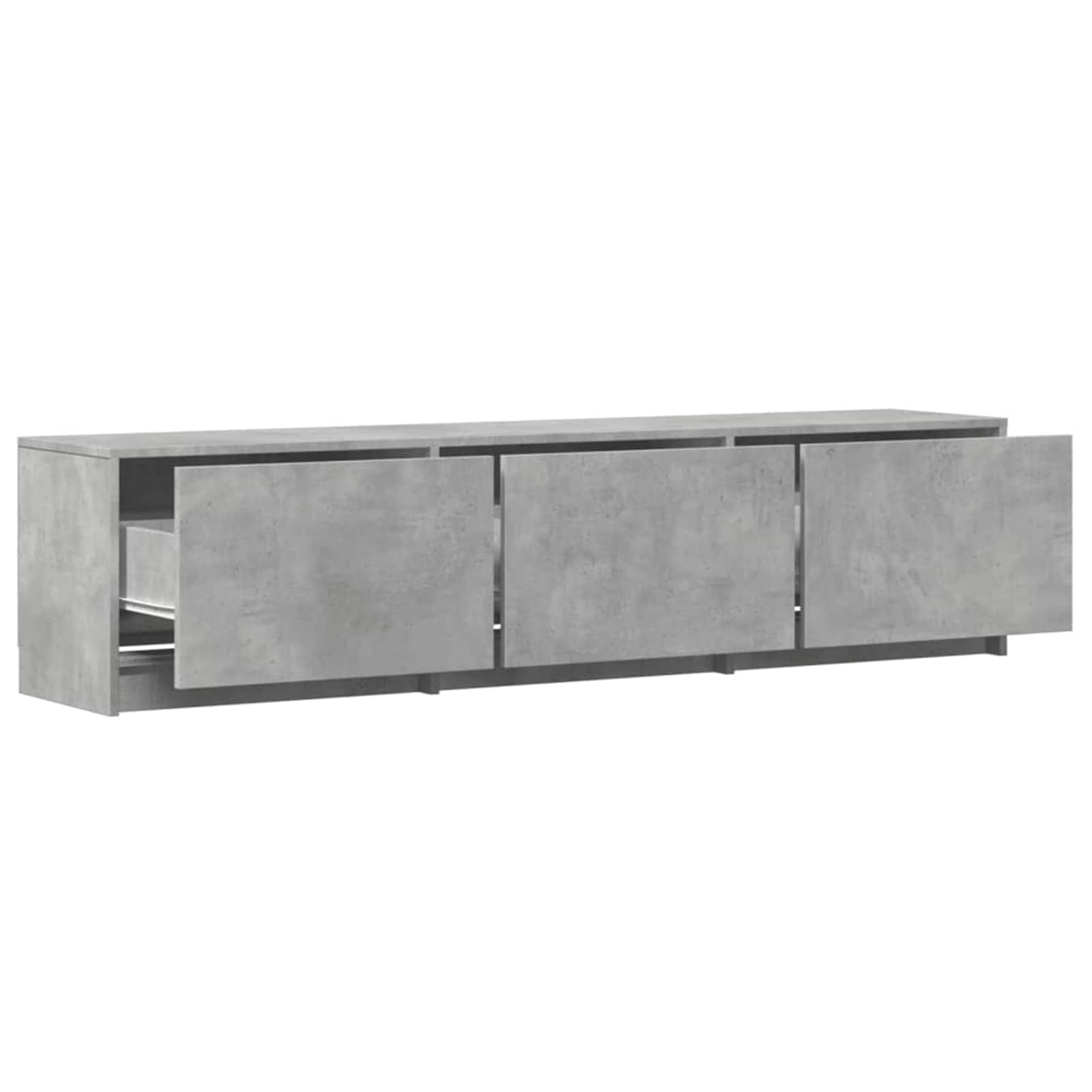 Meuble TV avec LED Béton 165 x 34 x 40 cm Bois d'ingénierie - XIOS