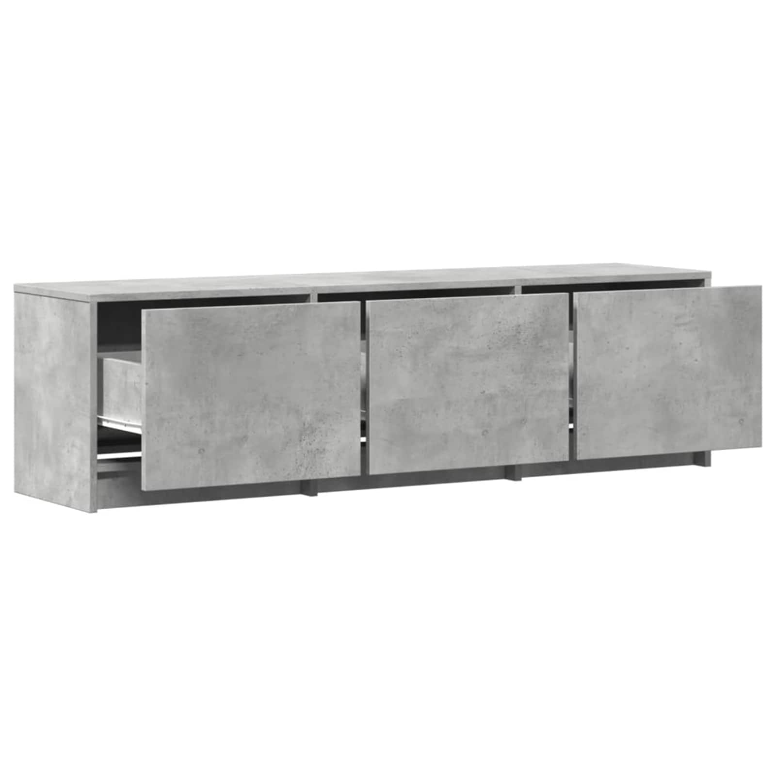 Meuble TV avec LED Béton 140 x 34 x 40 cm Bois d'ingénierie - XIOS