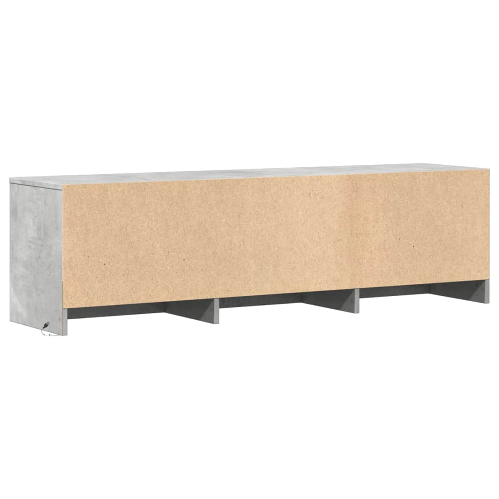 Meuble TV avec LED Béton 140 x 34 x 40 cm Bois d'ingénierie - XIOS