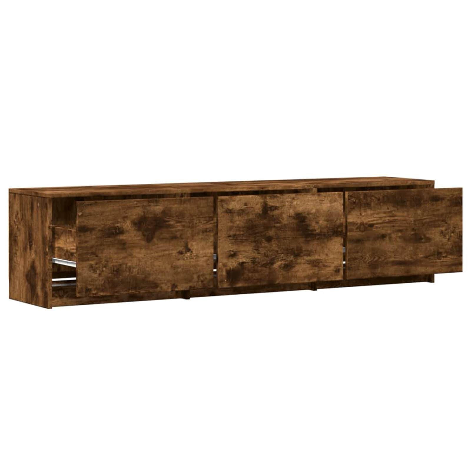 Meuble TV Chêne fumé 165 x 34 x 40 cm Bois d'ingénierie