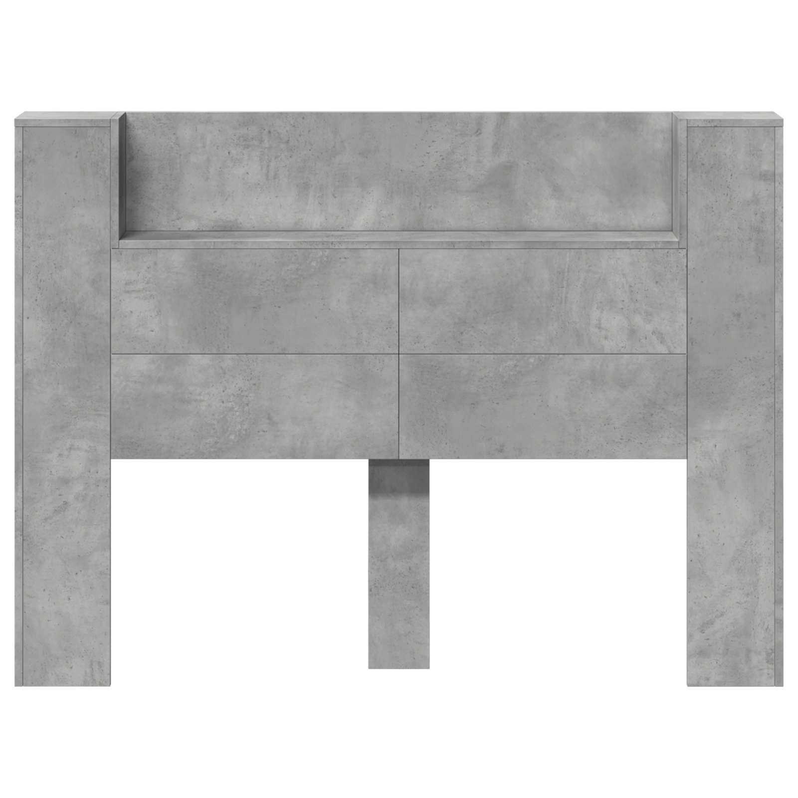 Cabinet de Tête de Lit avec LED Béton 140 x 16,5 x 103,5 cm - XIOS