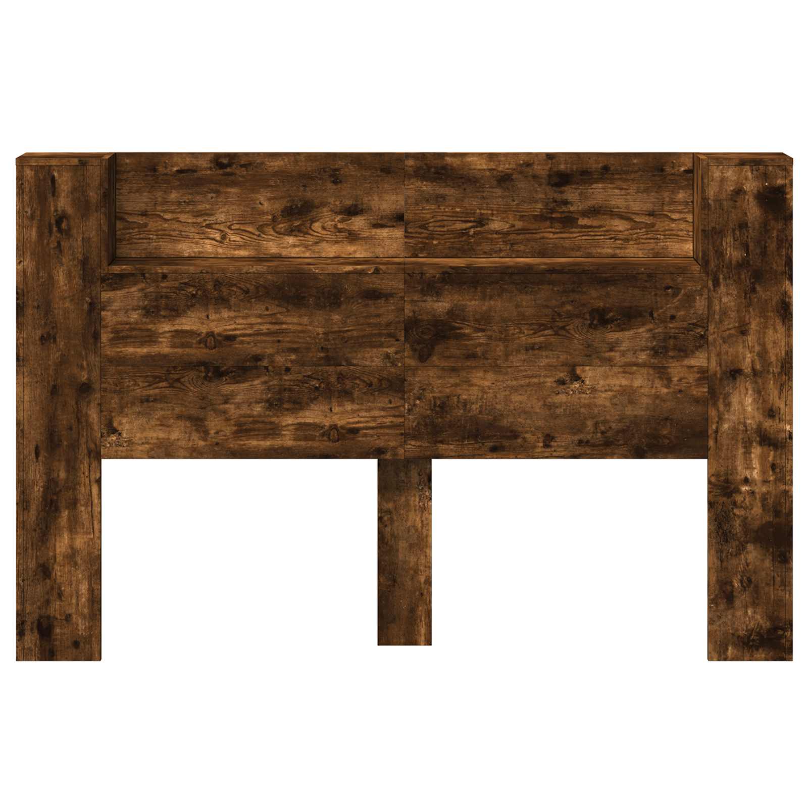 Cabinet de Tête de Lit avec LED Chêne fumé Bois d'ingénierie