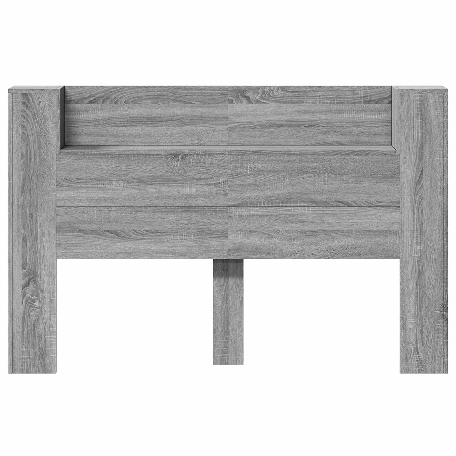 Cabinet de Tête de Lit avec LED Gris Sonoma Bois d'ingénierie