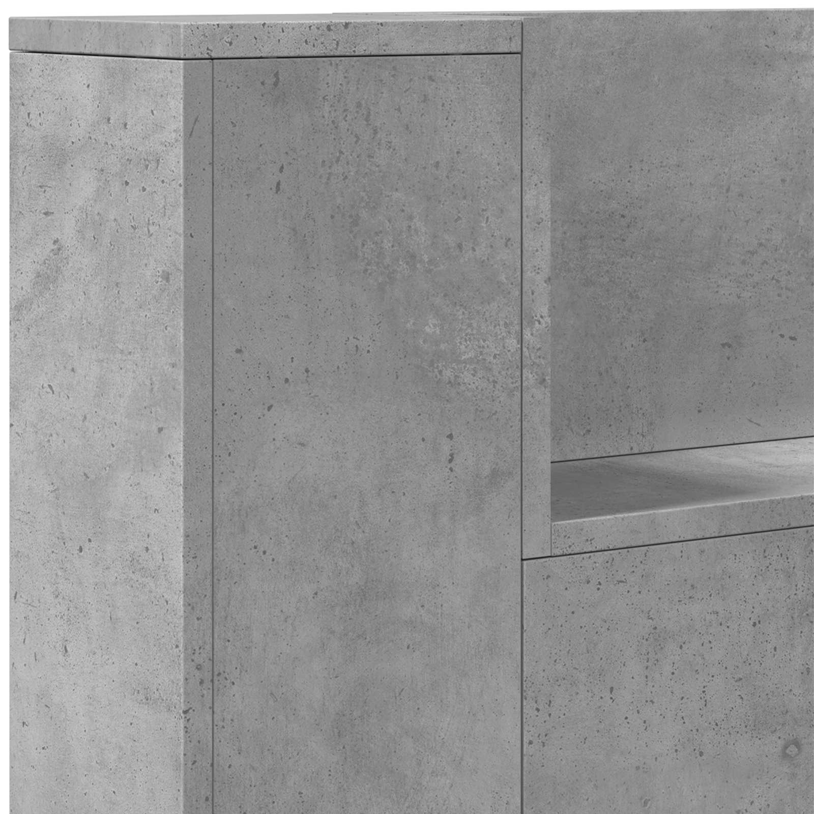 Cabinet de Tête de Lit avec LED Béton 180 x 16,5 x 103,5 cm - XIOS