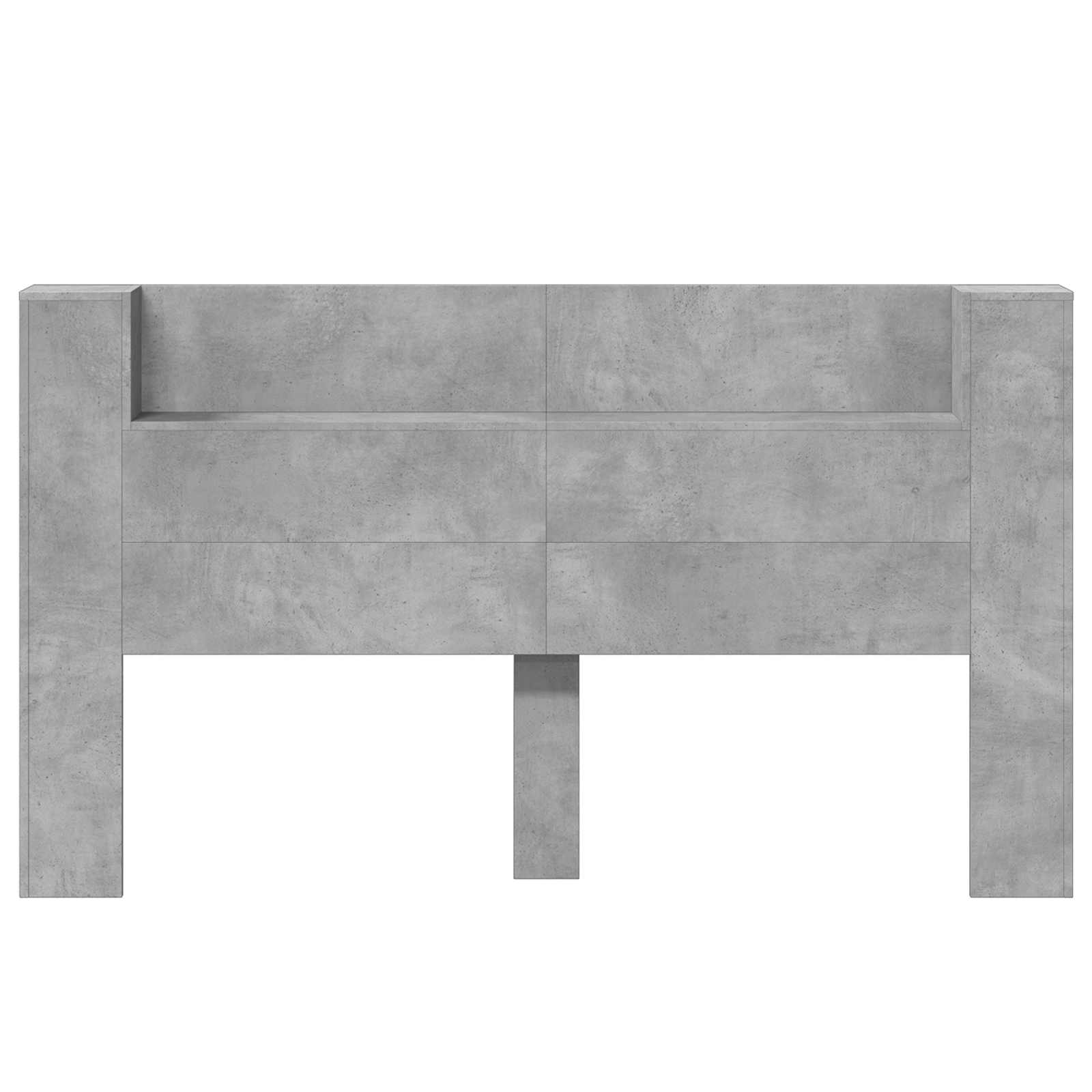 Cabinet de Tête de Lit avec LED Béton 180 x 16,5 x 103,5 cm - XIOS