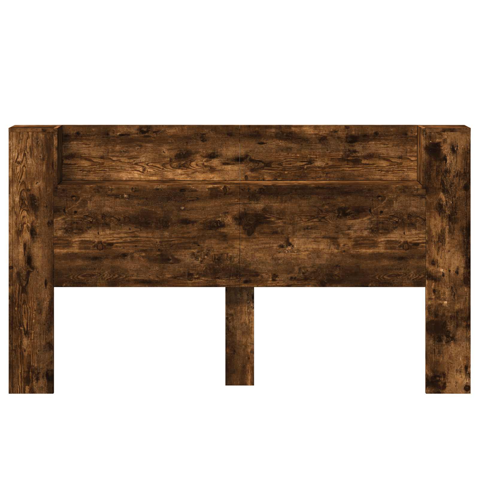 Cabinet de Tête de Lit avec LED Chêne fumé Bois d'ingénierie