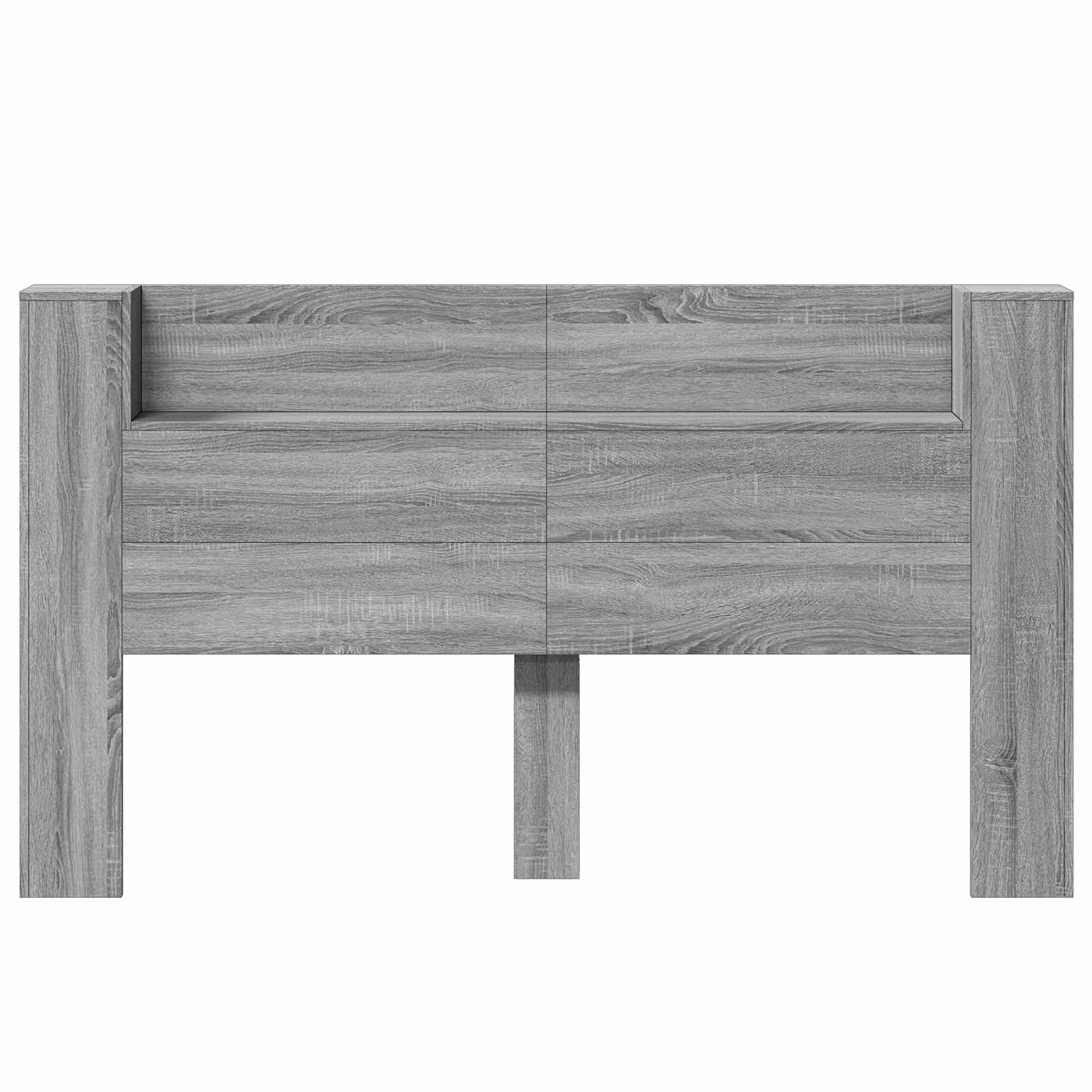 Cabinet de Tête de Lit avec LED Gris Sonoma Bois d'ingénierie