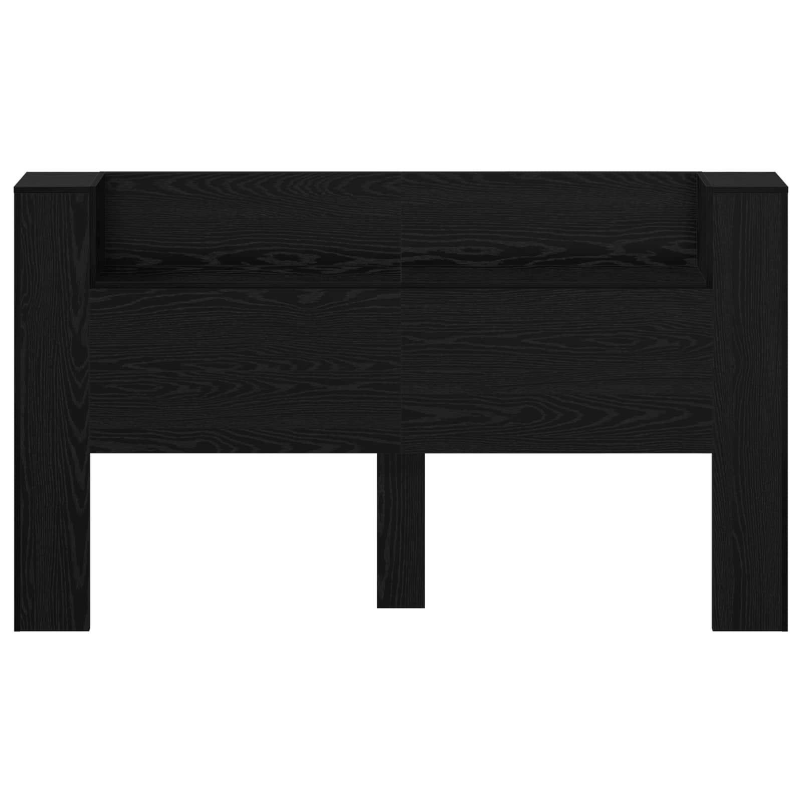 Cabinet de Tête de Lit avec LED Chêne noir Bois d'ingénierie