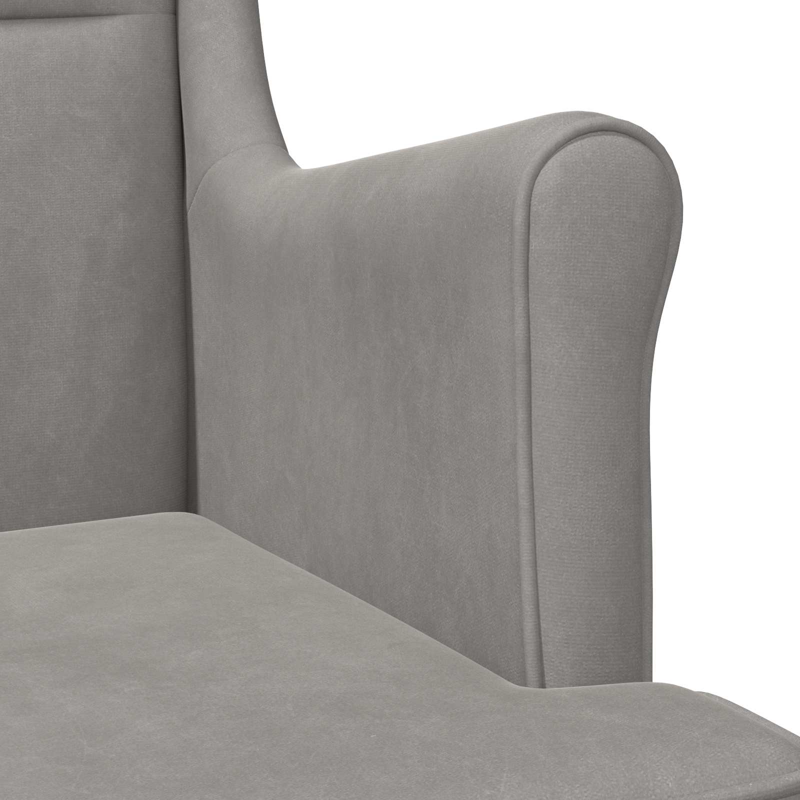 fauteuil Gris clair Velours - XIOS