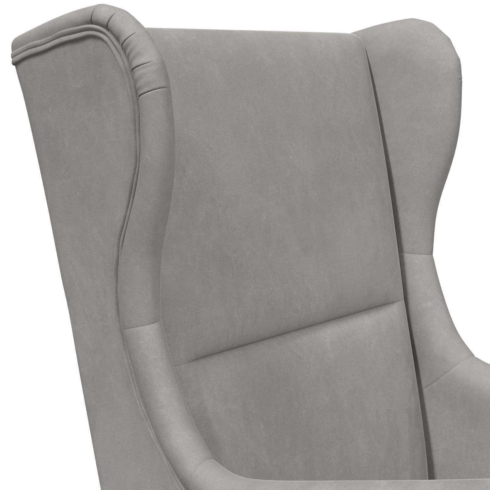 fauteuil Gris clair Velours - XIOS
