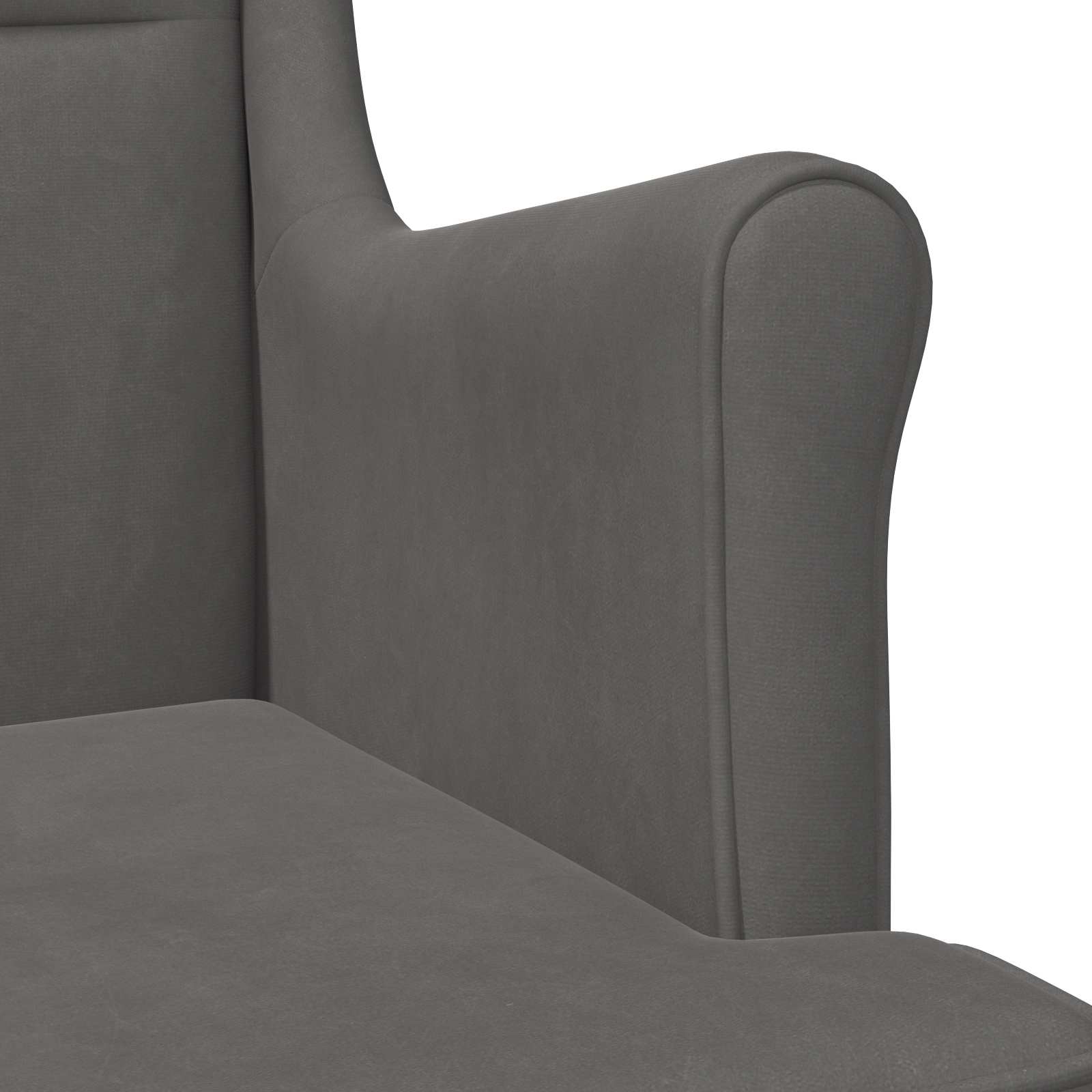 fauteuil Gris foncé Velours - XIOS
