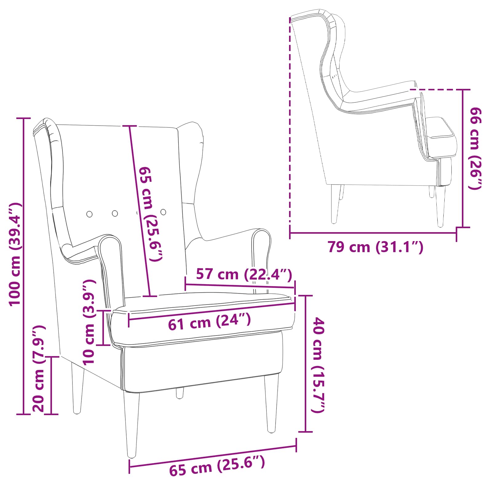 fauteuil Gris foncé tissu - XIOS