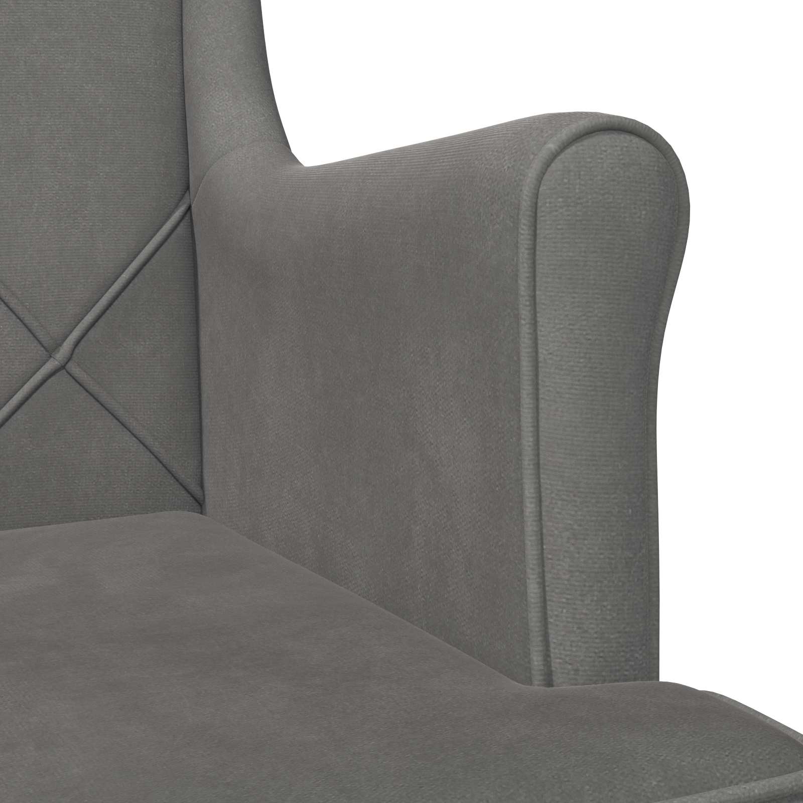 fauteuil Gris foncé Velours - XIOS