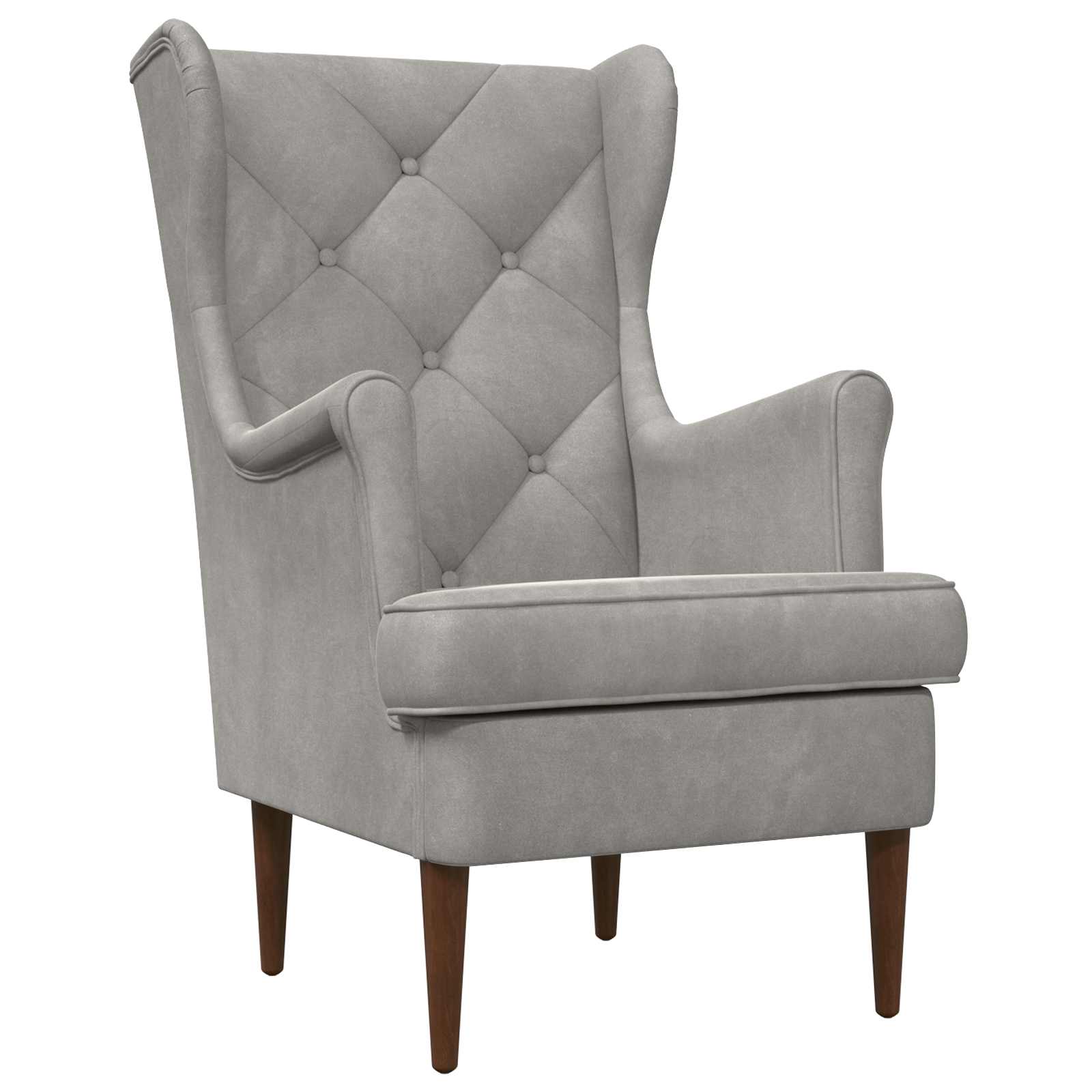 fauteuil Gris clair Velours - XIOS