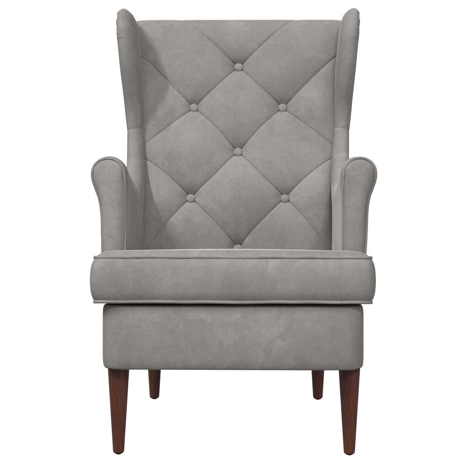fauteuil Gris clair Velours - XIOS