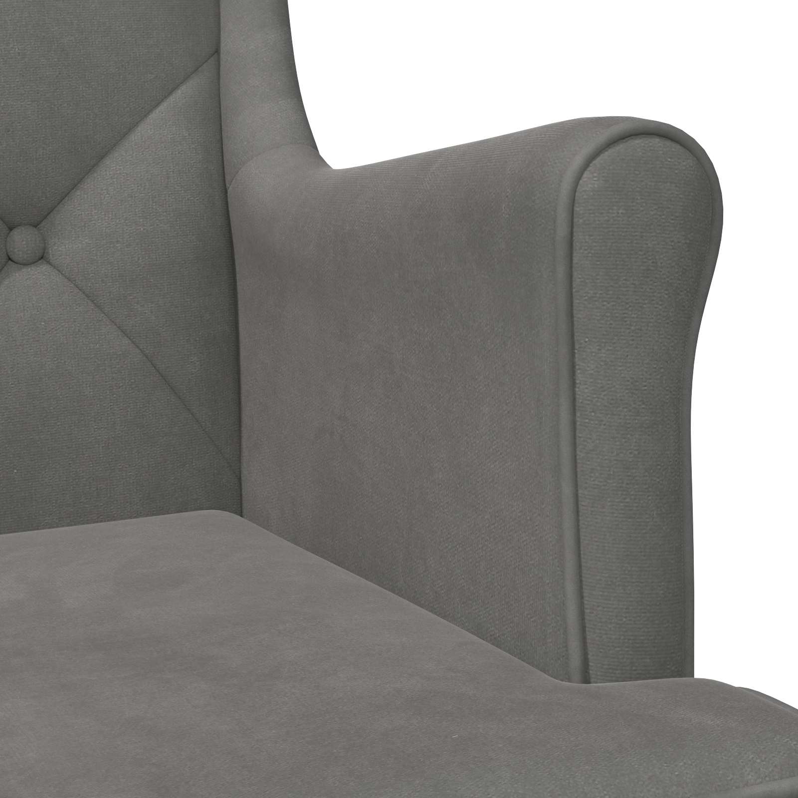 fauteuil Gris foncé Velours - XIOS