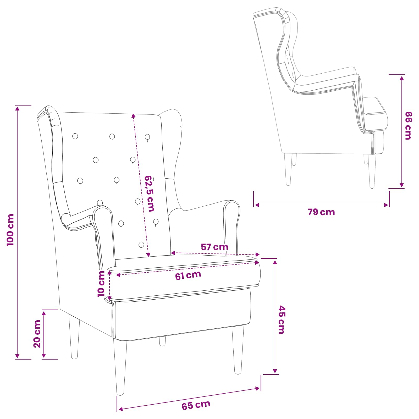 fauteuil Gris clair tissu - XIOS