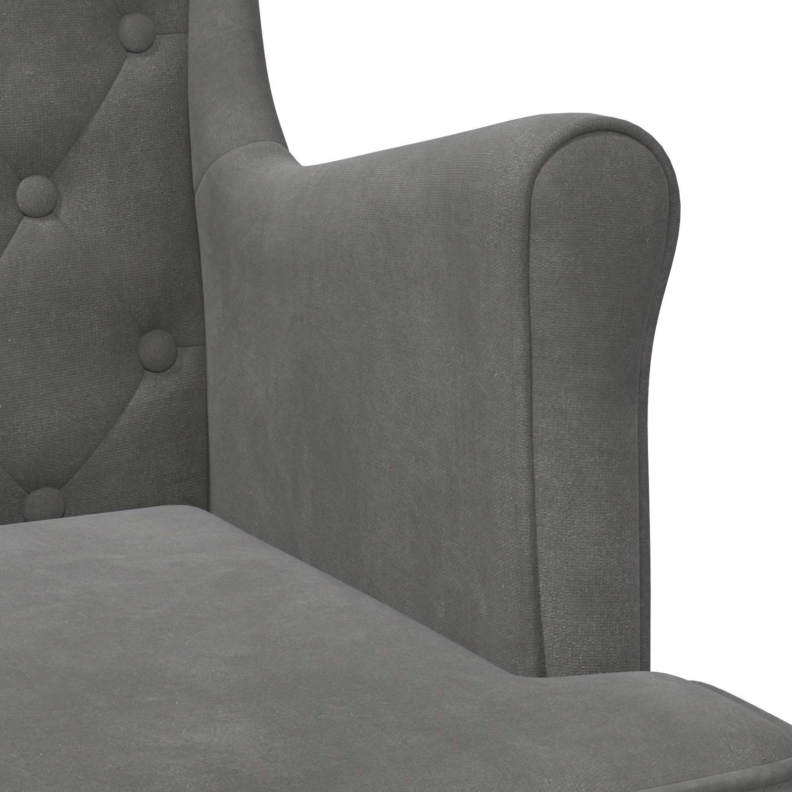 fauteuil Gris foncé Velours - XIOS