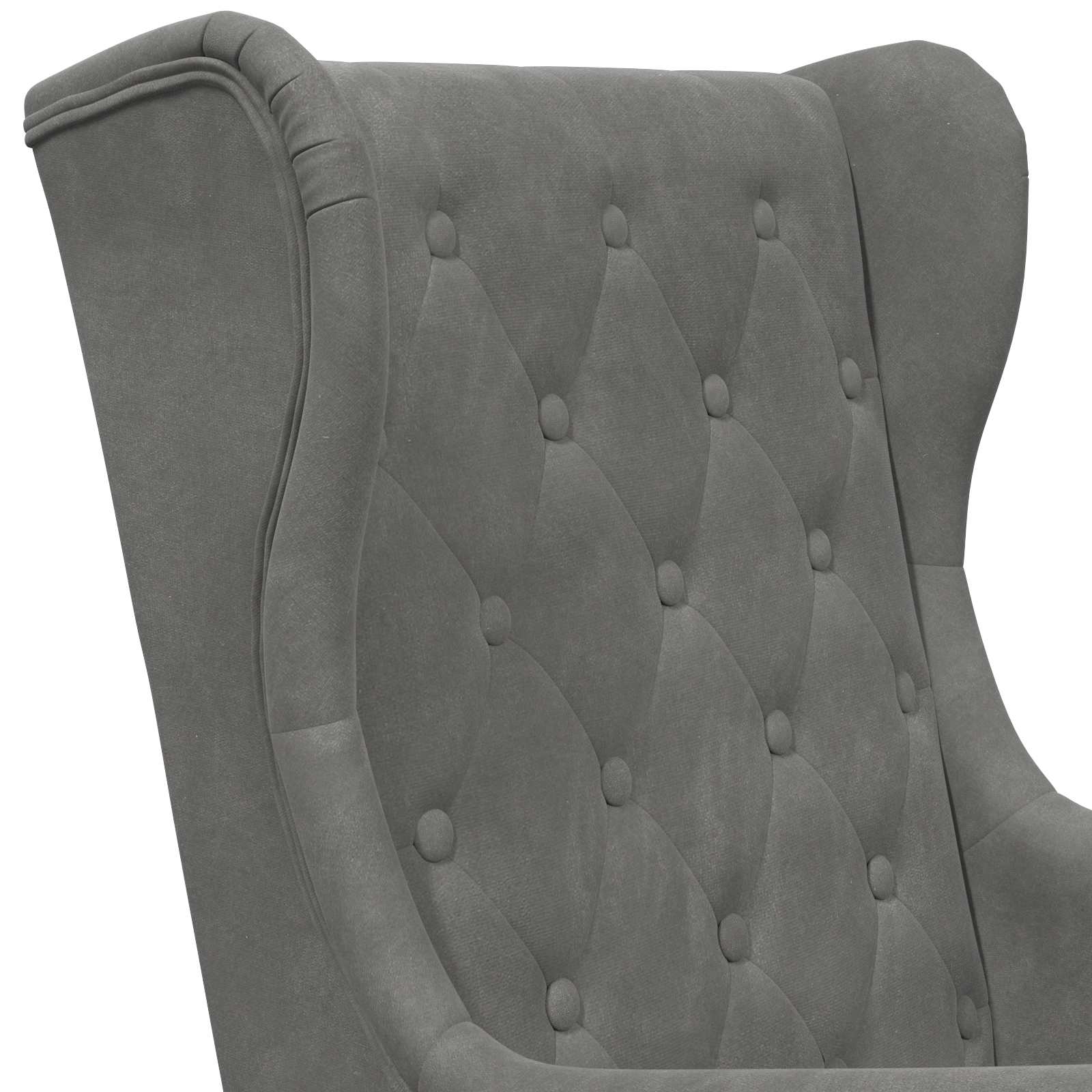 fauteuil Gris foncé Velours - XIOS