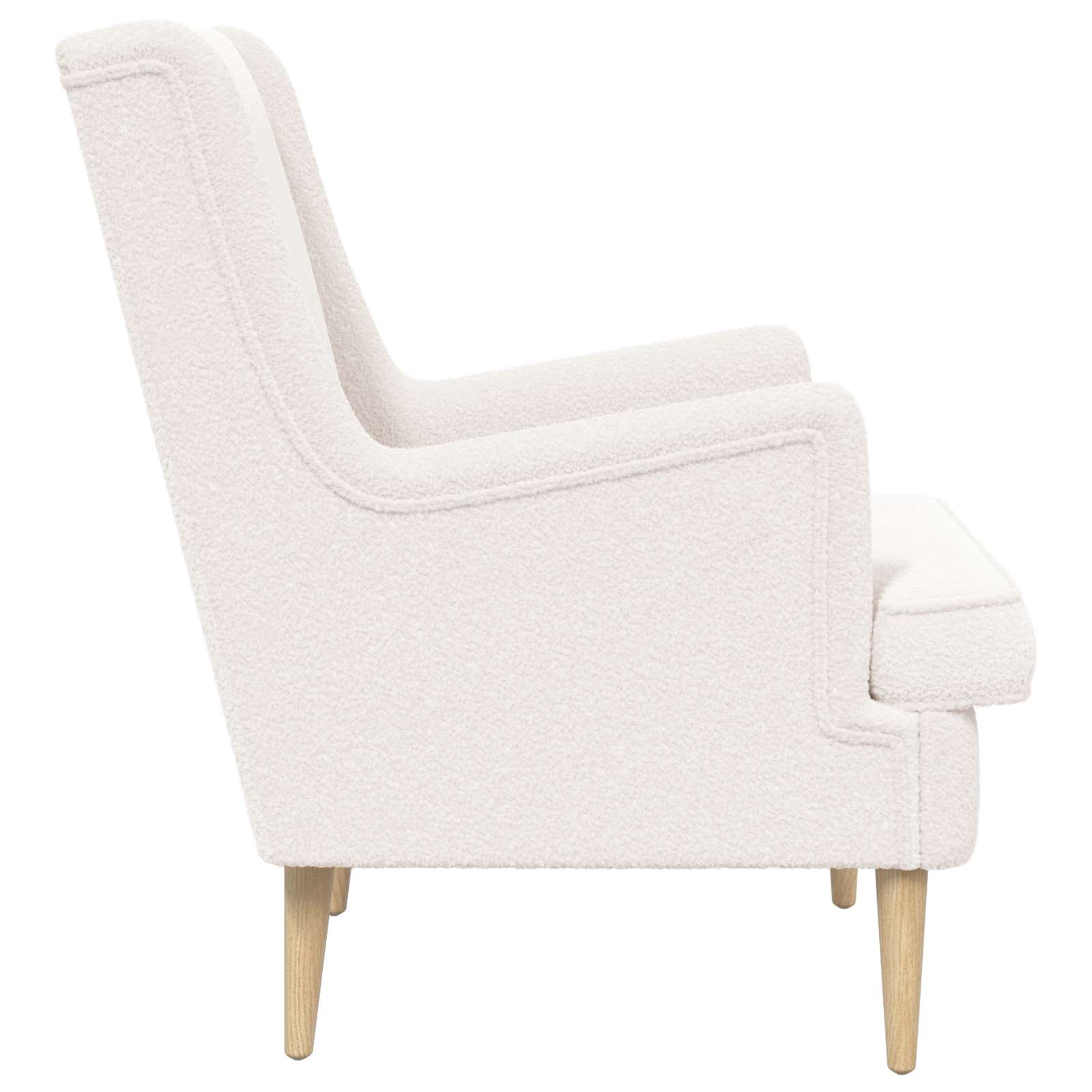 Fauteuil Crème Tissu en laine de mouton - XIOS