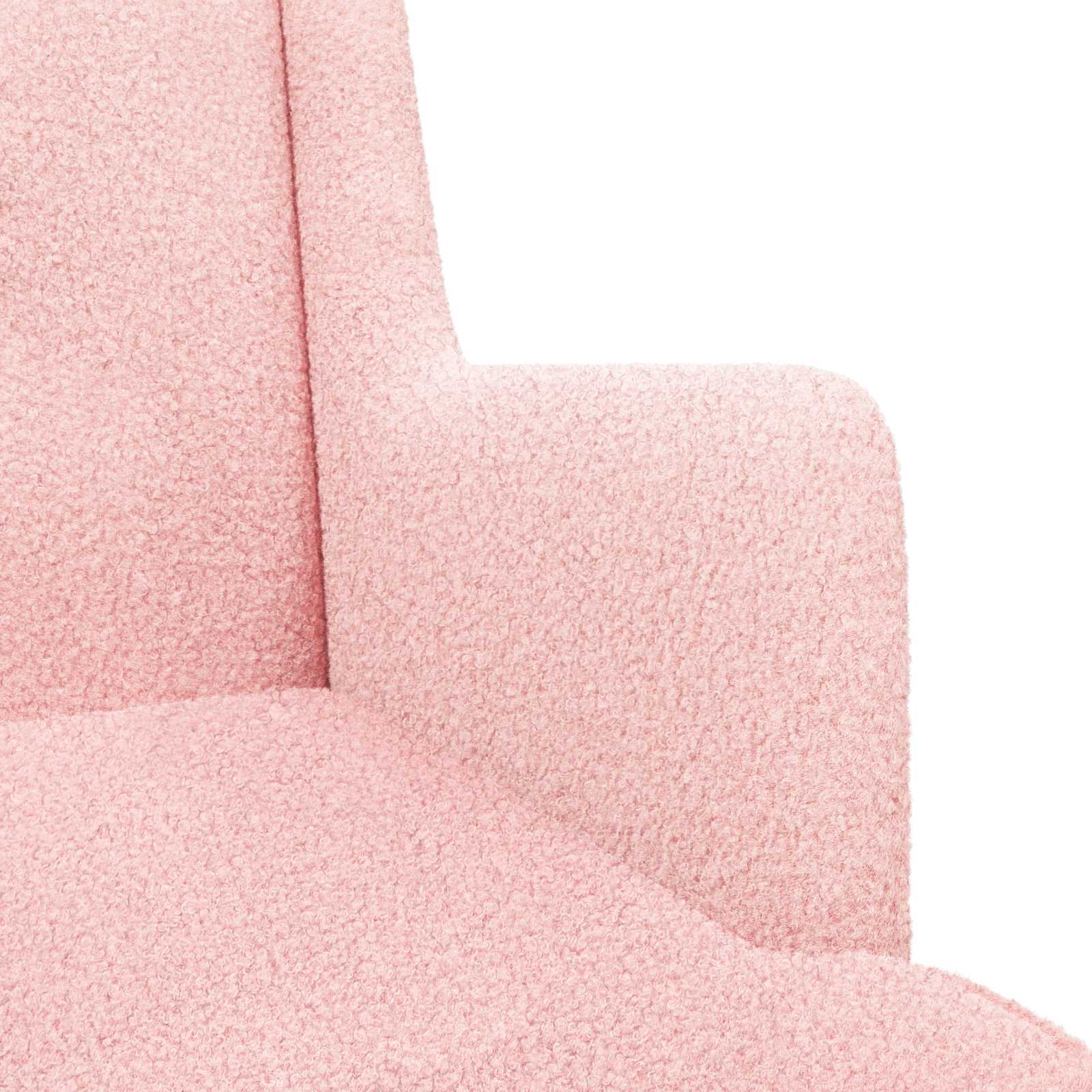 Fauteuil Rose Tissu en laine de mouton - XIOS