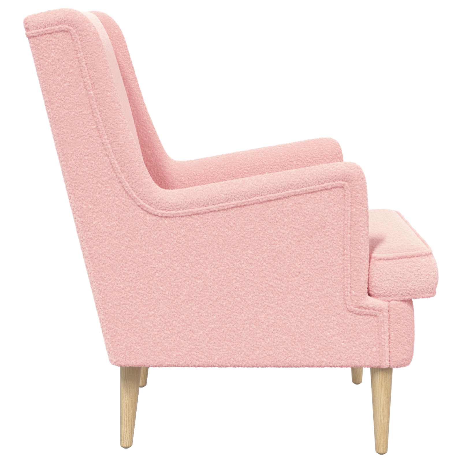 Fauteuil Rose Tissu en laine de mouton - XIOS